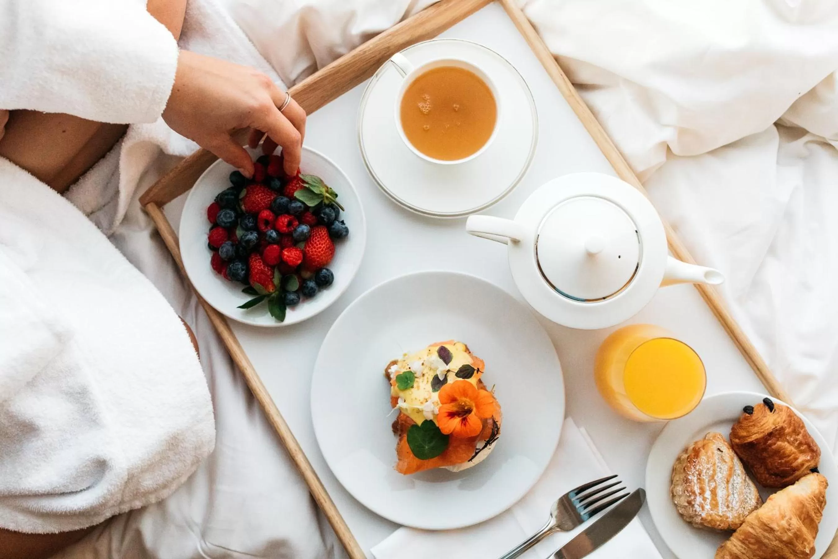 Food close-up, Bed in Shangri-La Sydney