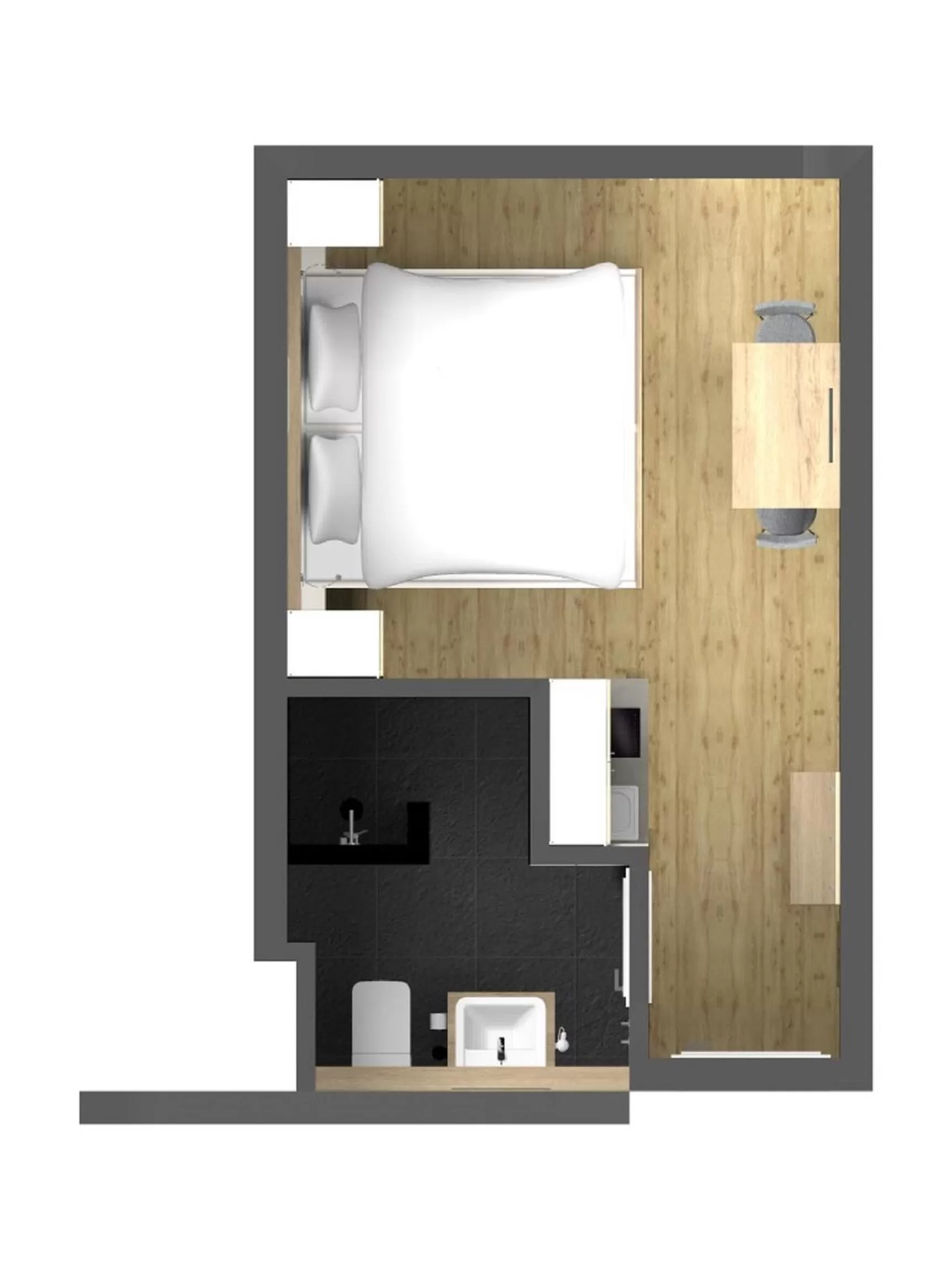 Photo of the whole room, Floor Plan in easy sleep Apartmenthotel
