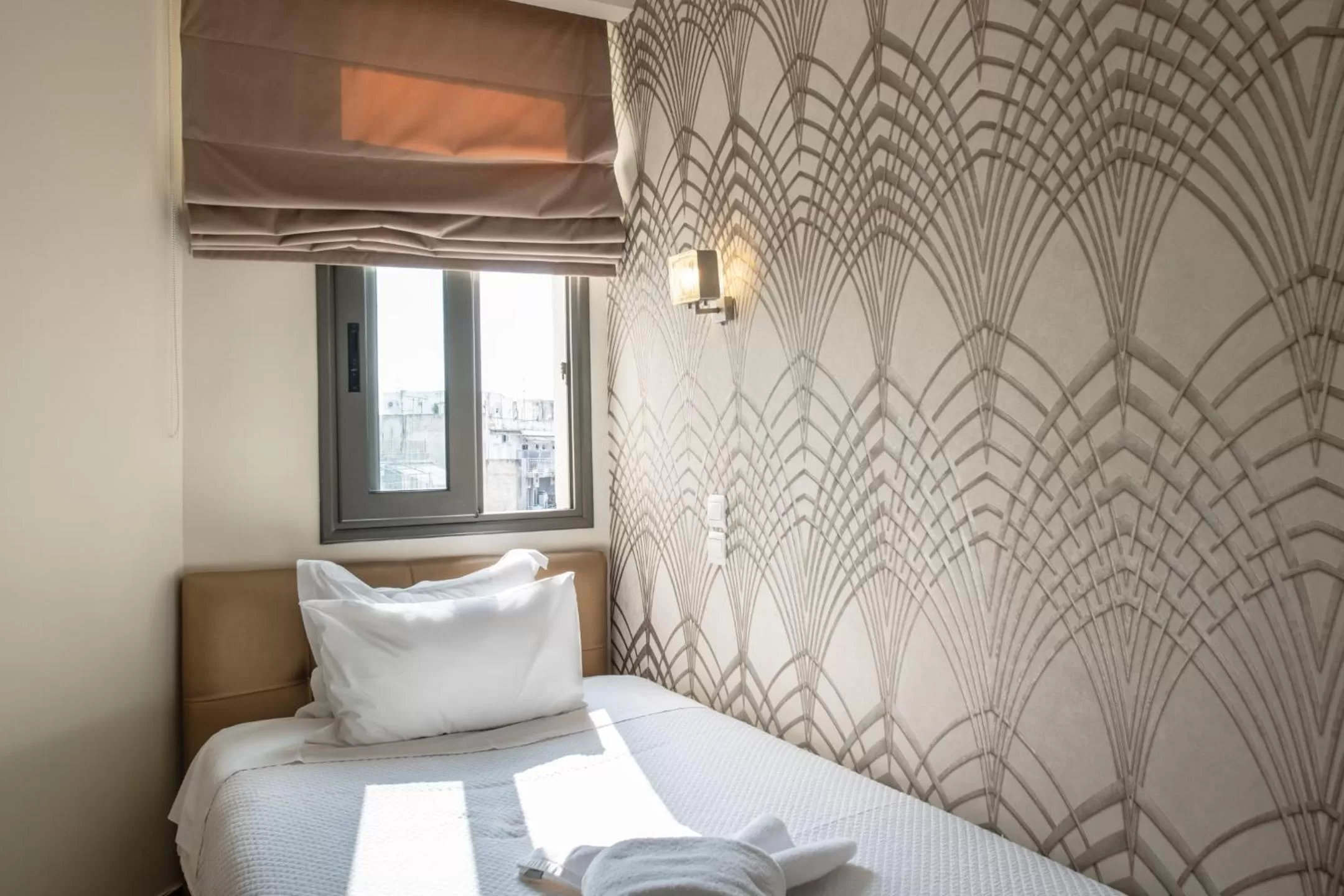 Bed in Athens Golden City Hotel