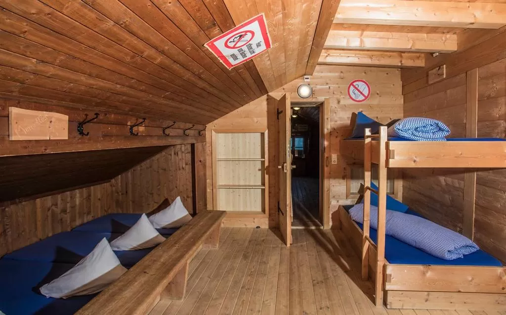 Bed in Hocheckhuette On Top of the Kitzbuehel Hahnenkamm Mountain