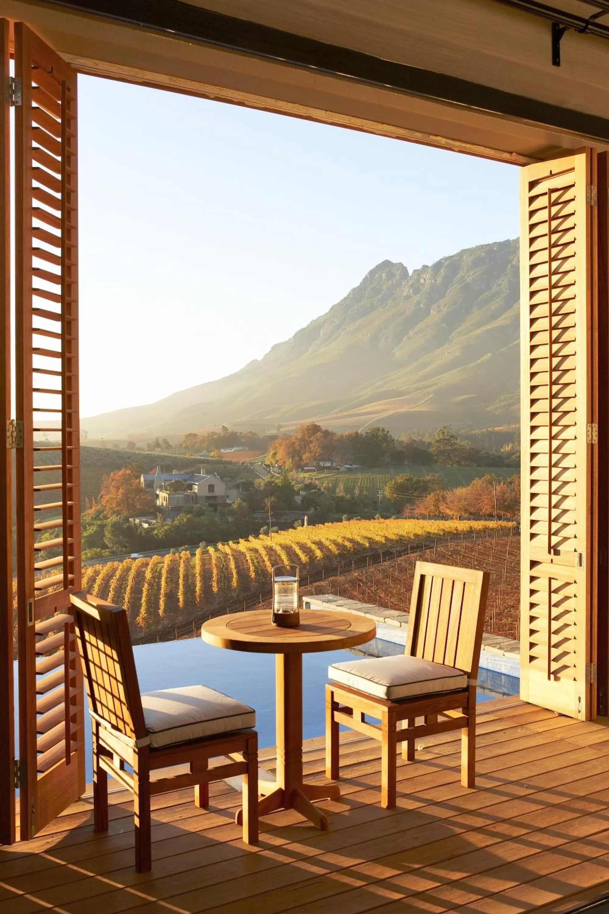 Patio in Delaire Graff Lodges and Spa