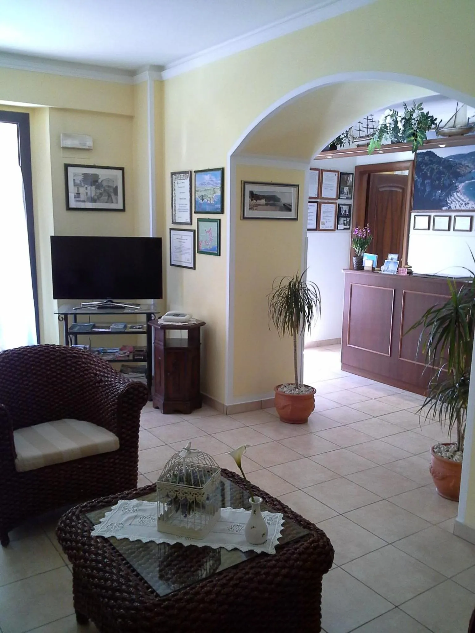 Lobby or reception in Hotel "Il Parco" B&B Sirolo