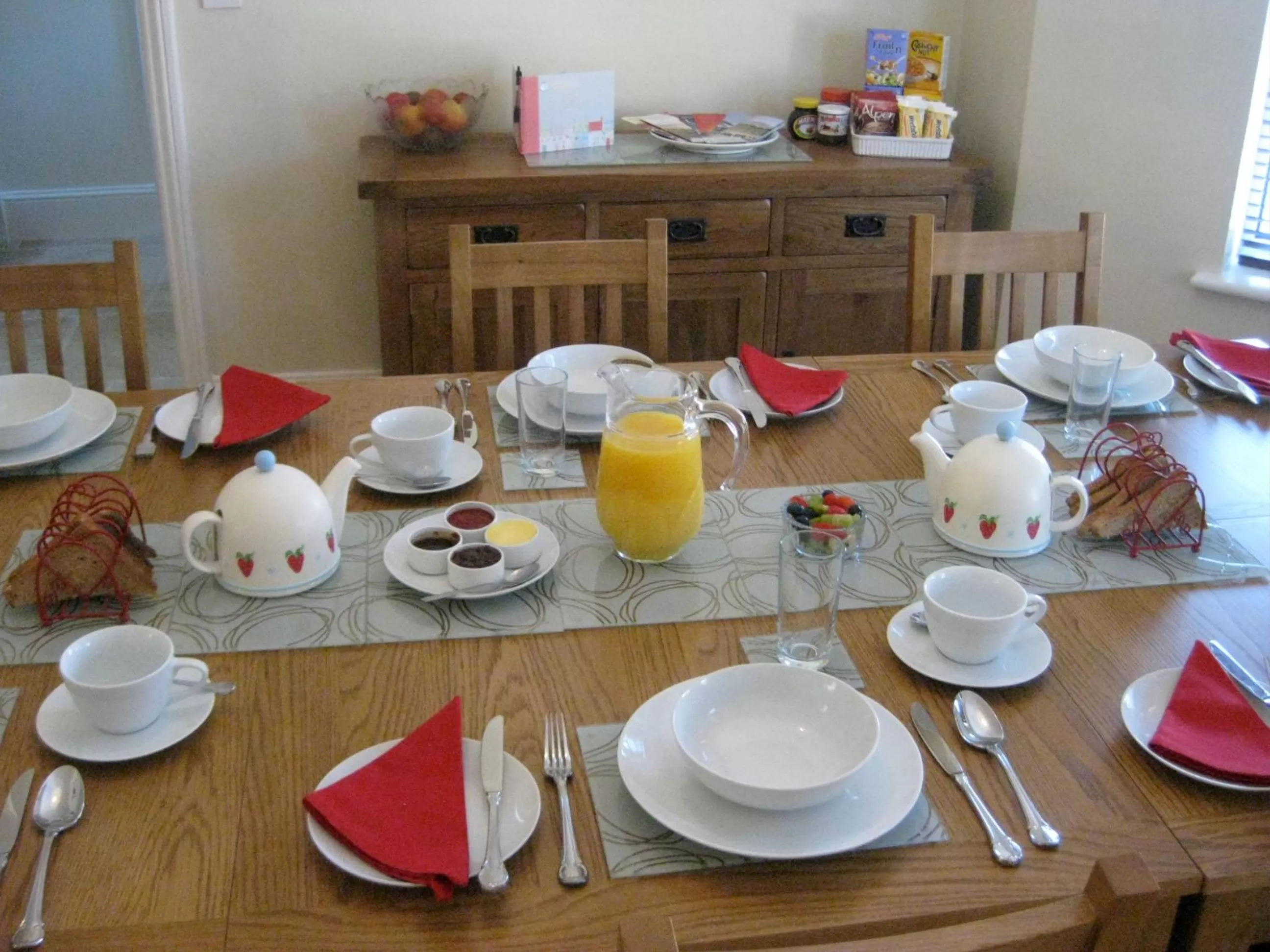 Continental breakfast in Taylors Guesthouse