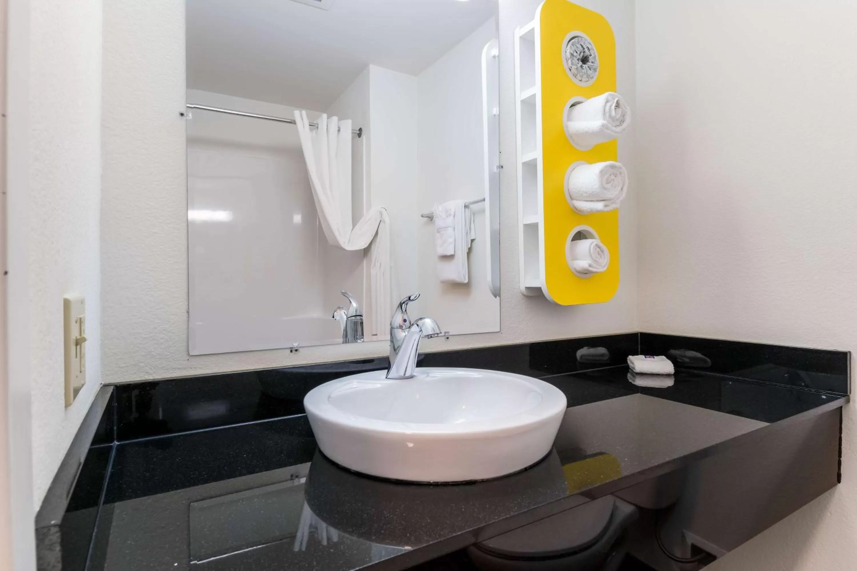 Bathroom in Motel 6 Wilkes Barre Arena