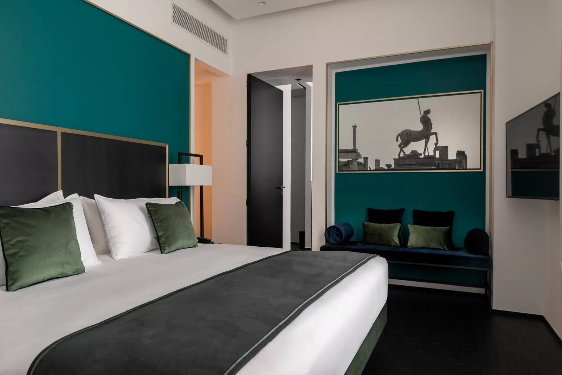 Bedroom, Bed in Habita79 Hotel Pompeii - MGallery Collection