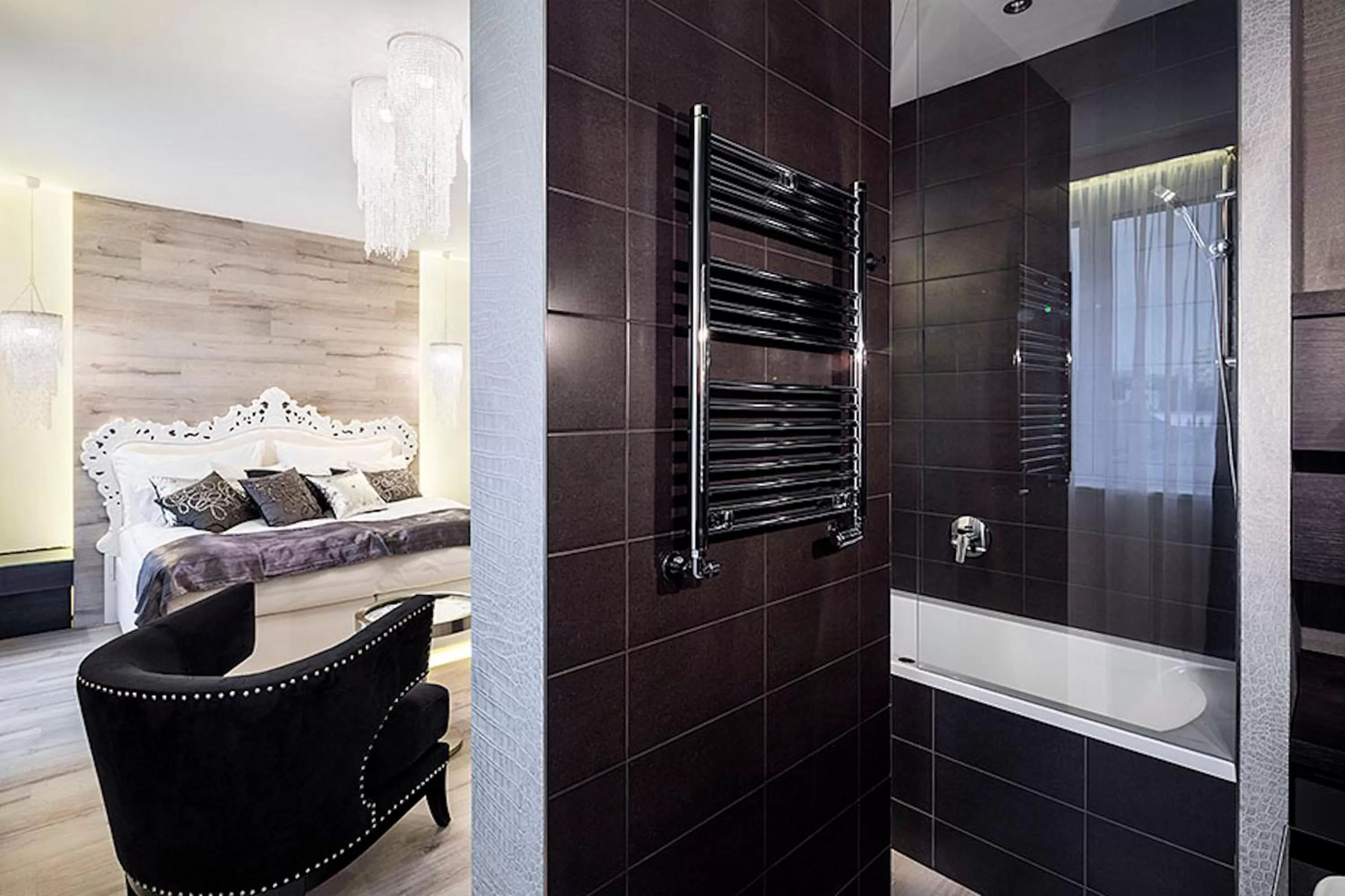 Bathroom, Bed in Pytloun Grand Hotel Imperial