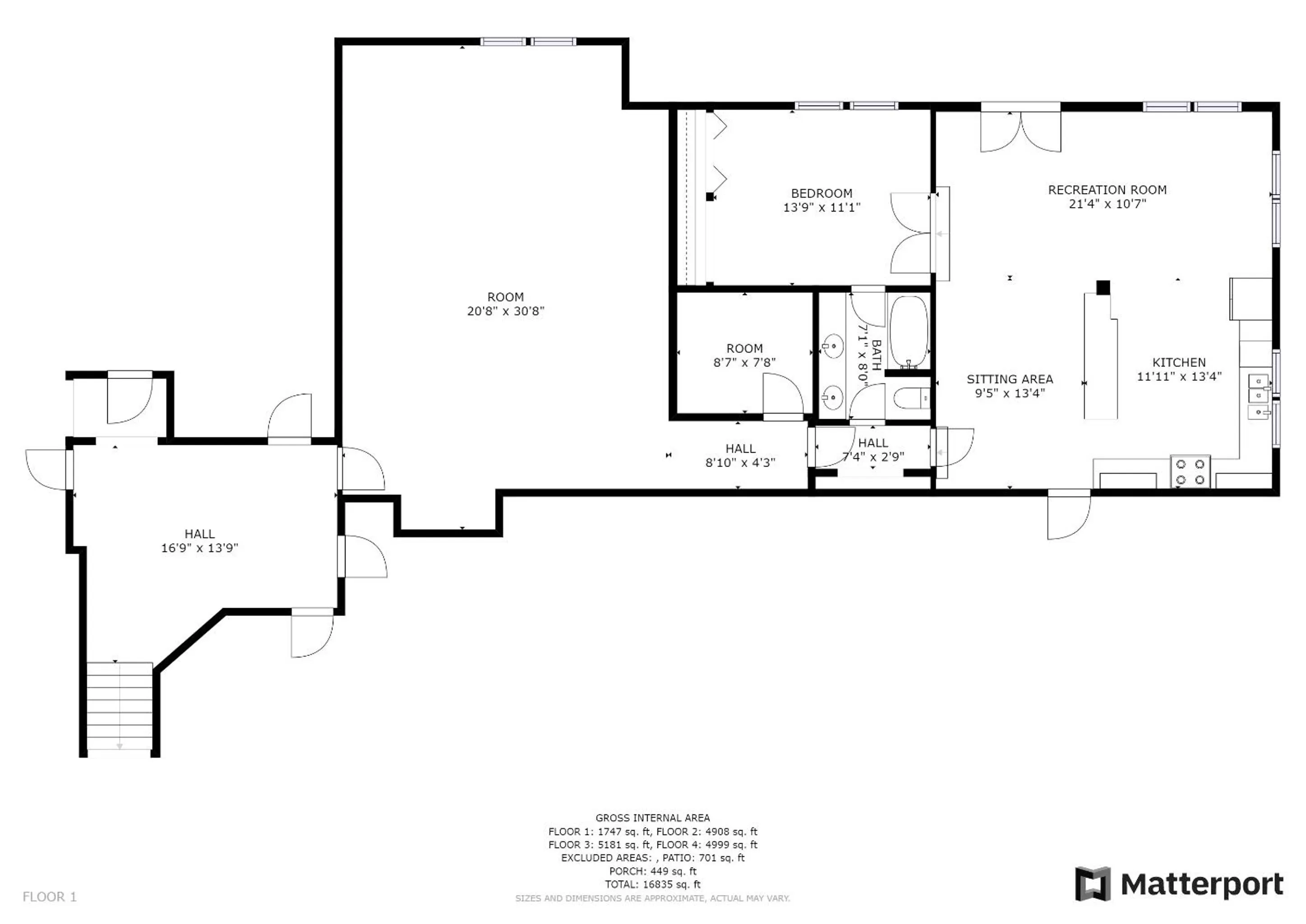 Floor plan in Terrace Inn and 1911 Restaurant