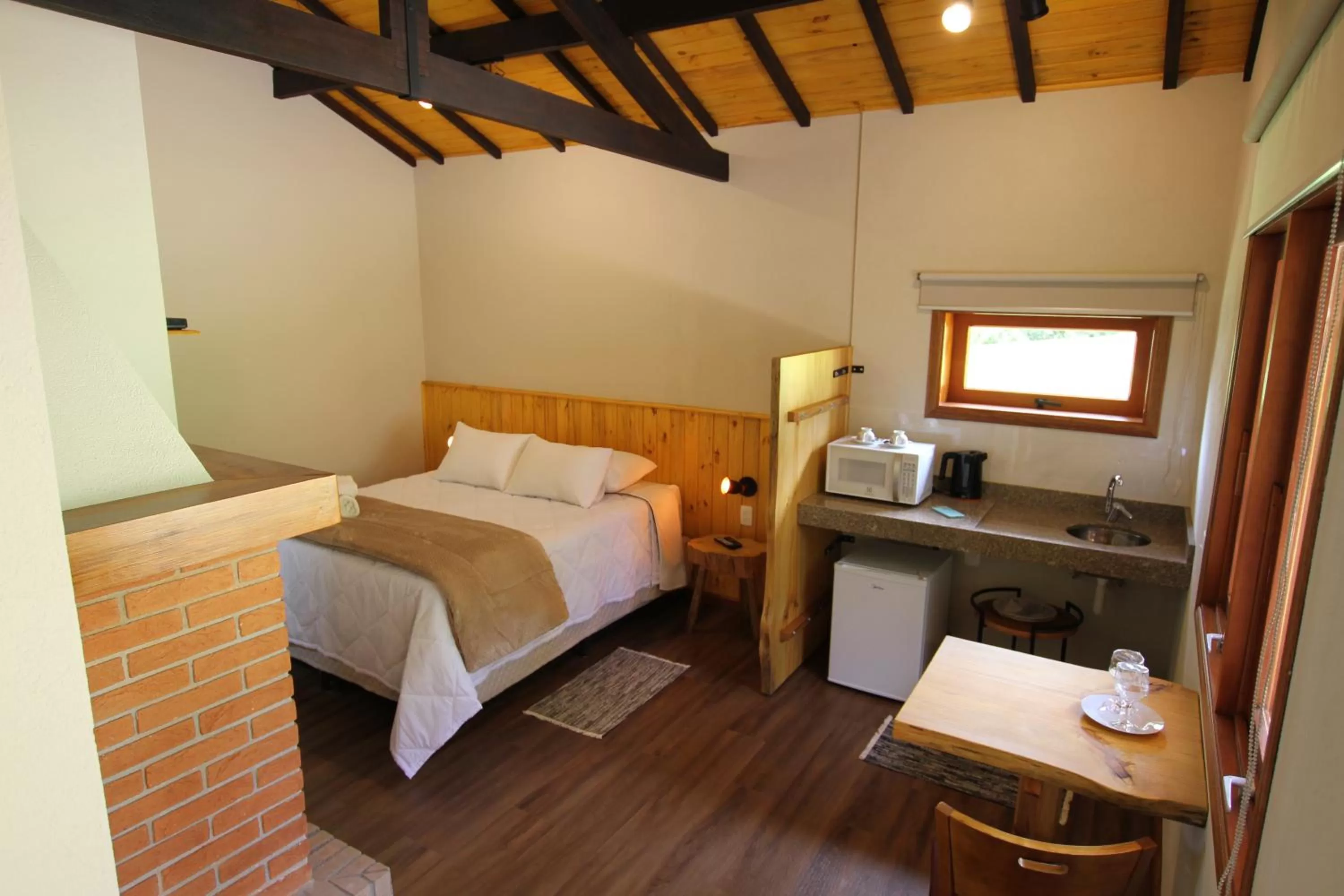 Bed in Pousada Aguia da Montanha