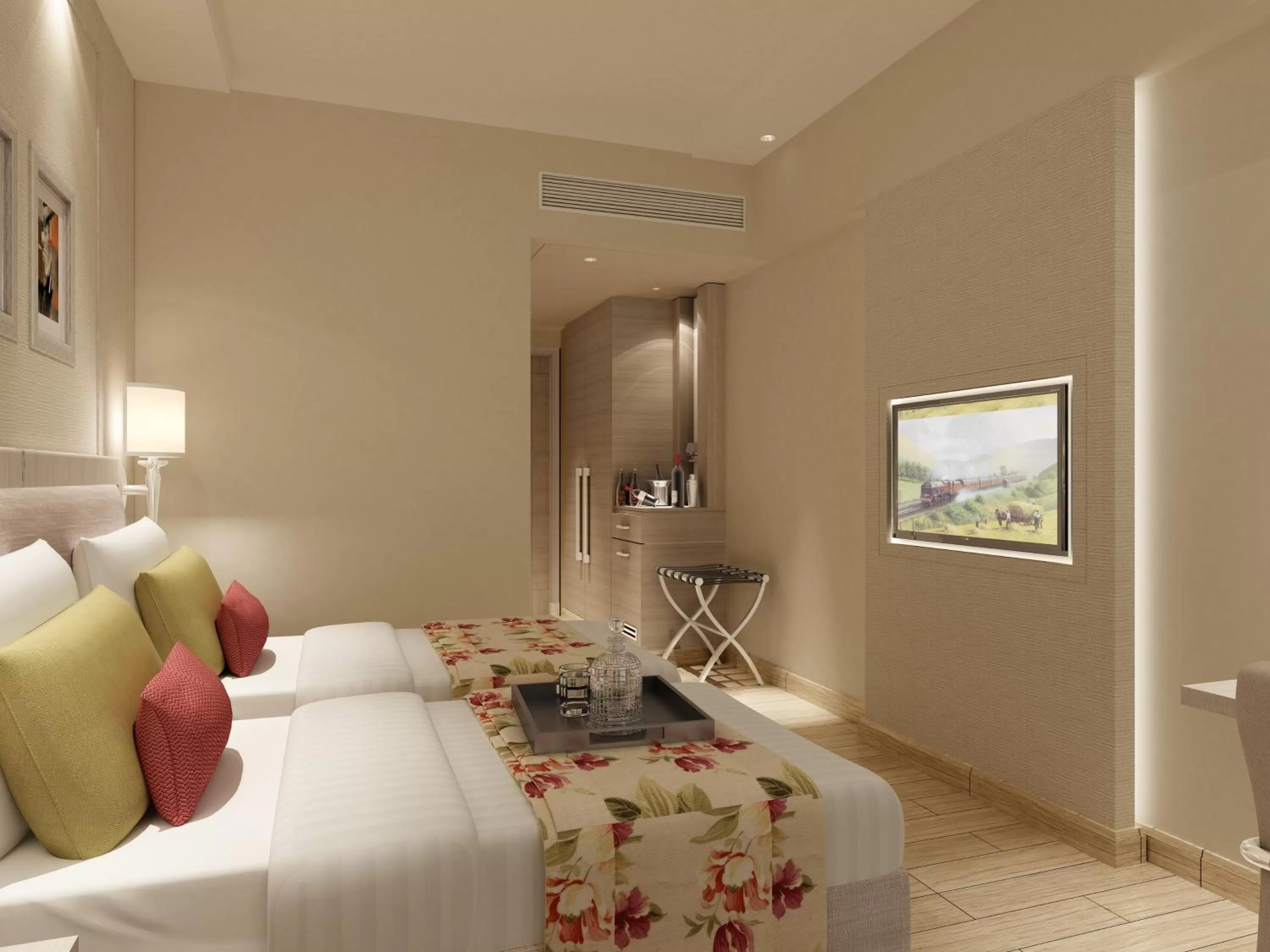 Shower, Bed in Efcee Sarovar Premiere Bhavnagar