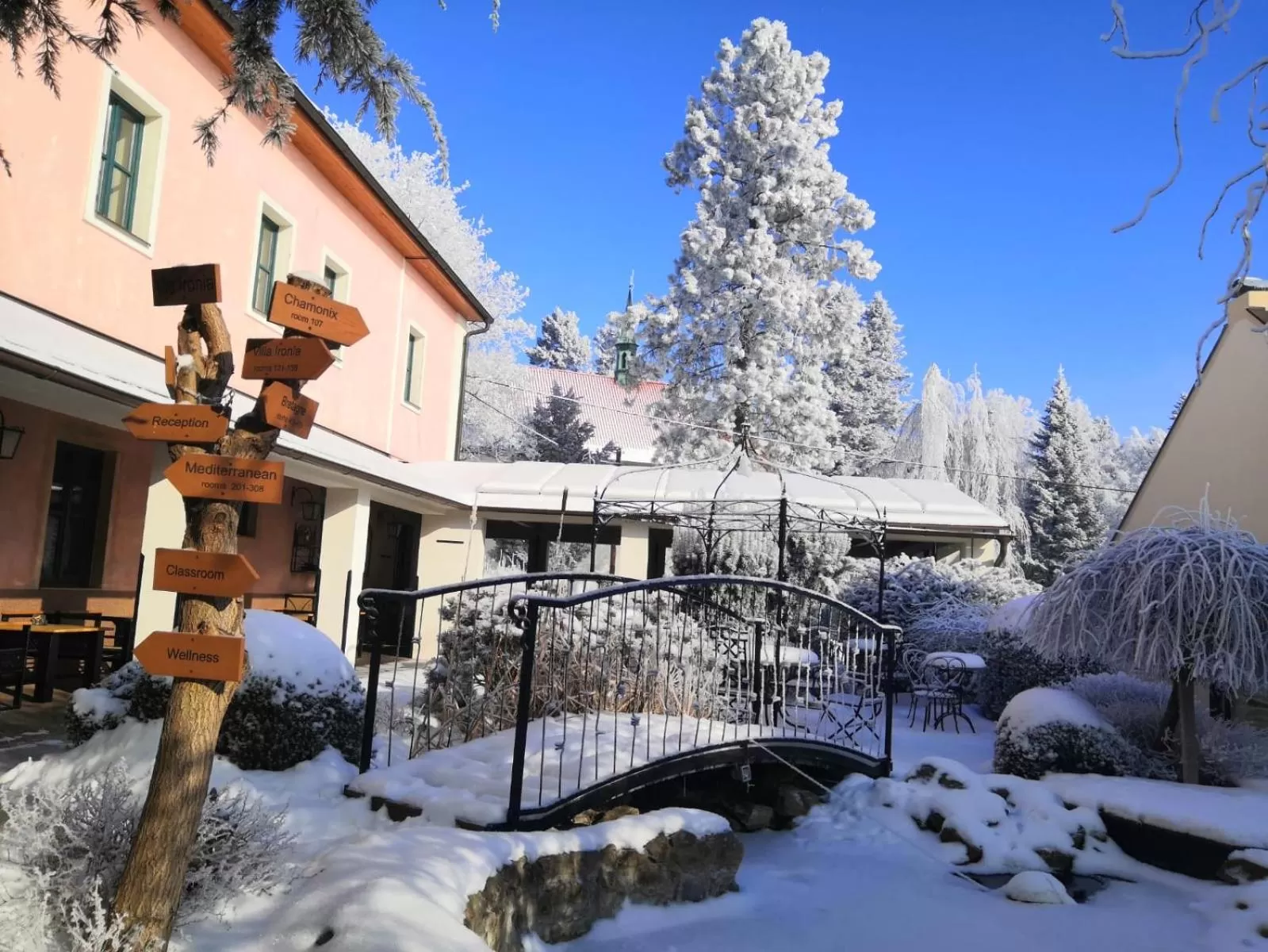Winter in Hotel and restaurant Via Ironia