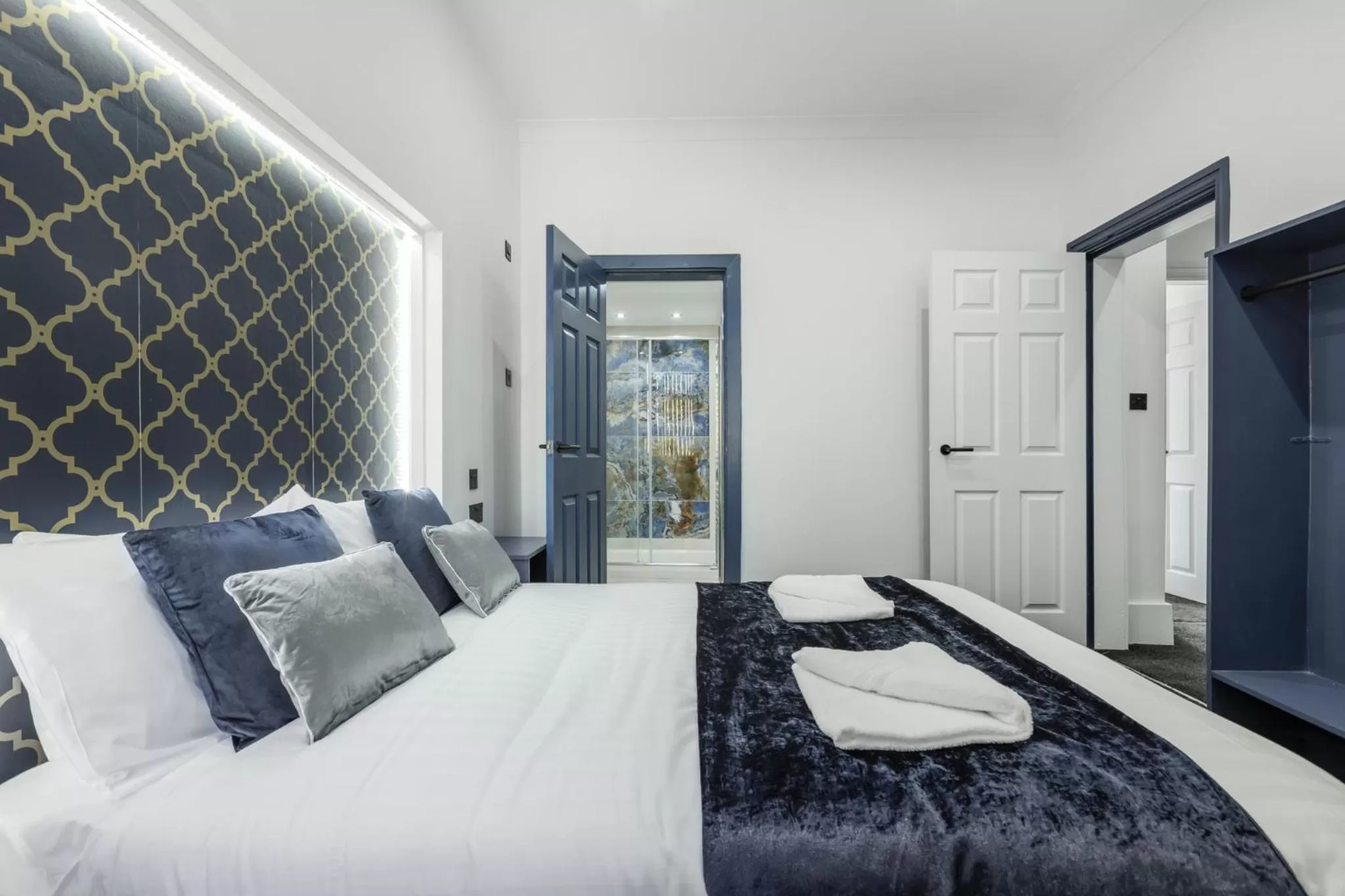 Bedroom in Crystal Towers Sasco Apartments