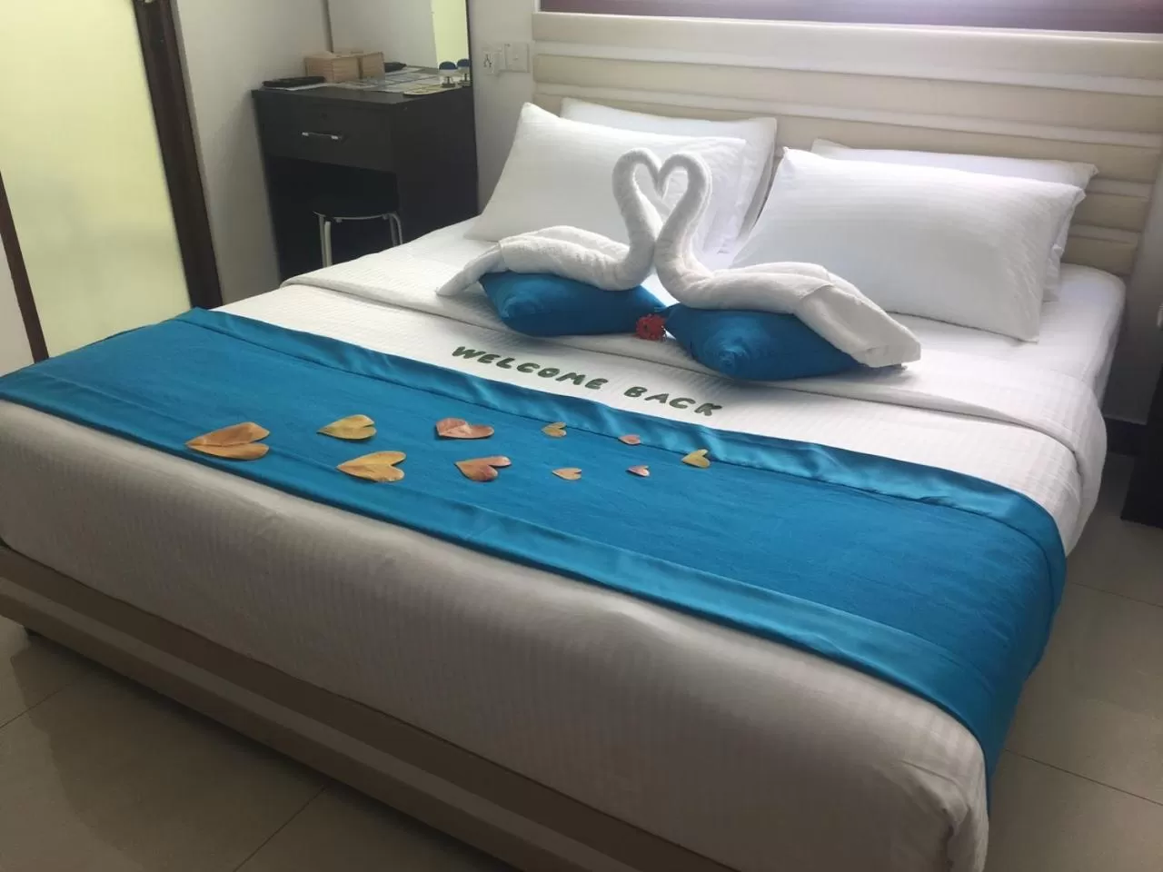 Bed in Huvan Beach Hotel at Hulhumale