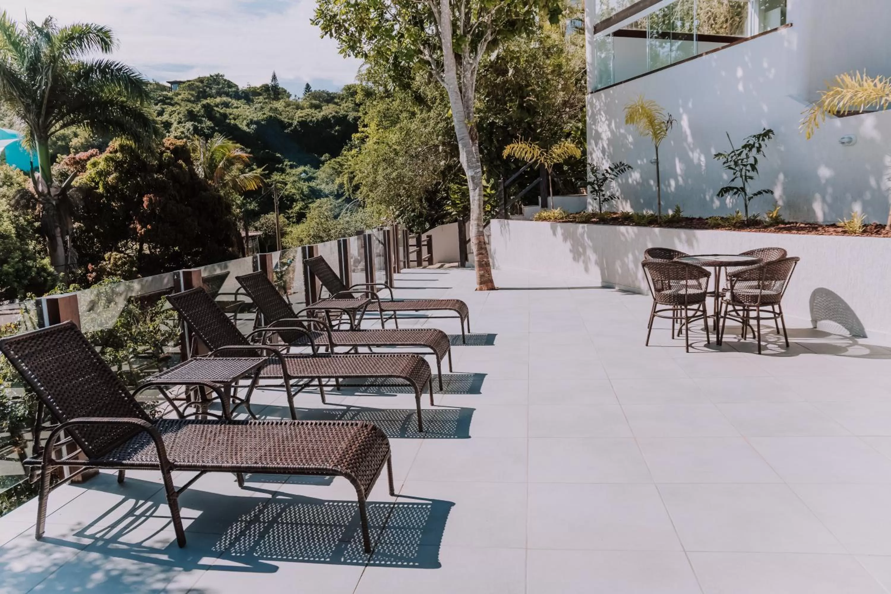 sunbed in Pousada Peninsula de Buzios