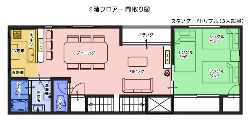 Floor plan in Kyoto Inn Higashiyama