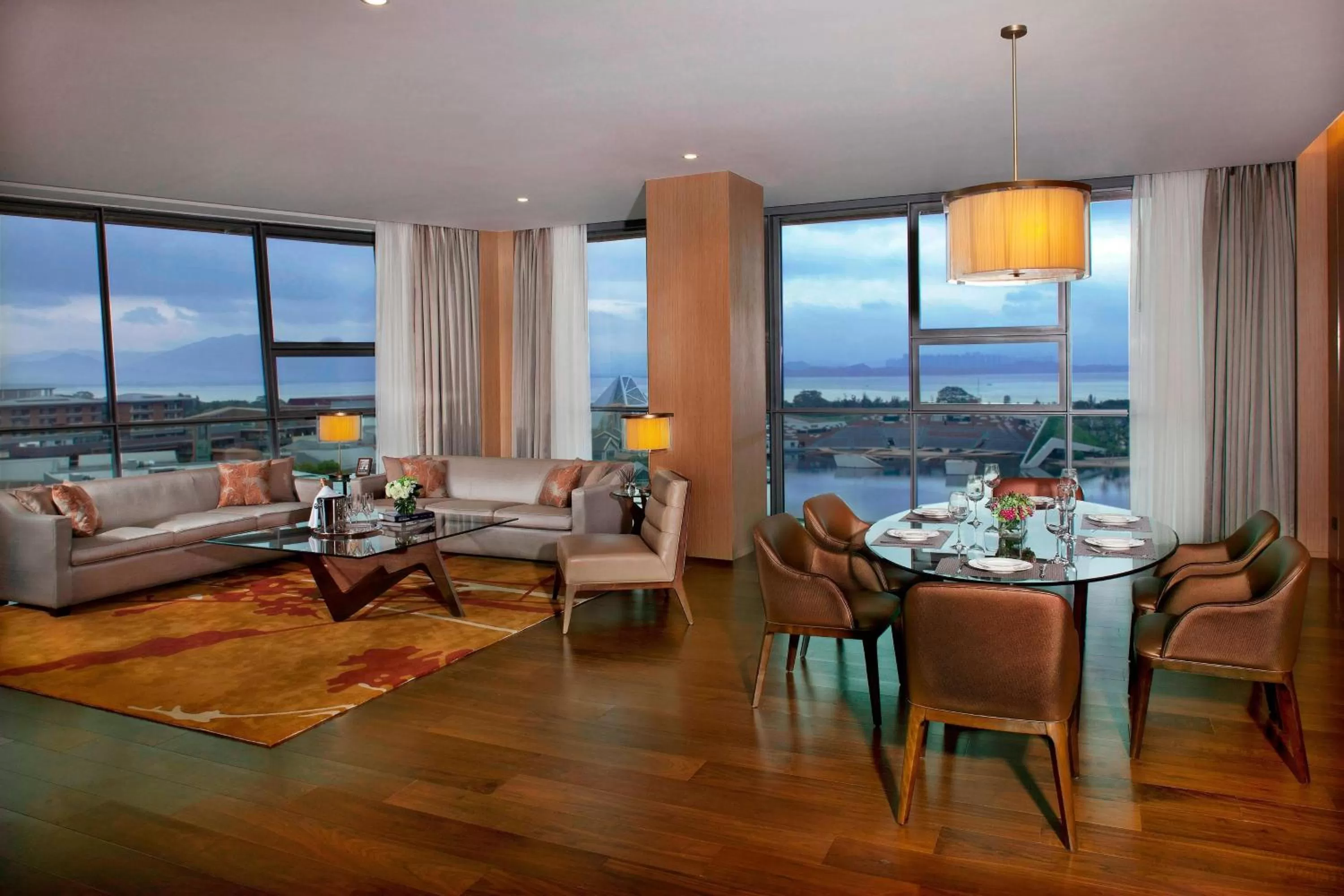 Living room in The OCT Harbour, Shenzhen - Marriott Executive Apartments