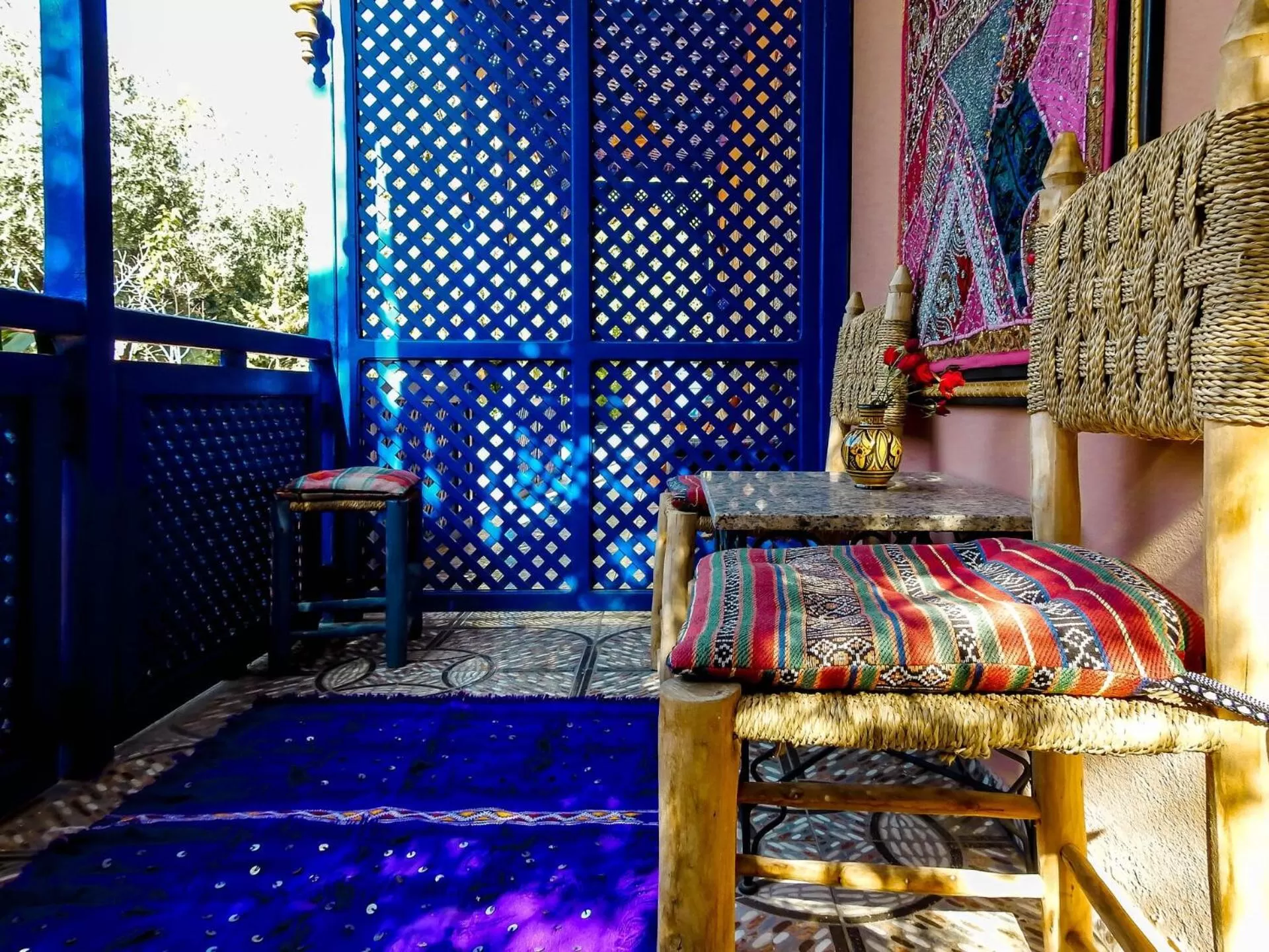 Balcony/Terrace, Seating Area in Le Bleu House