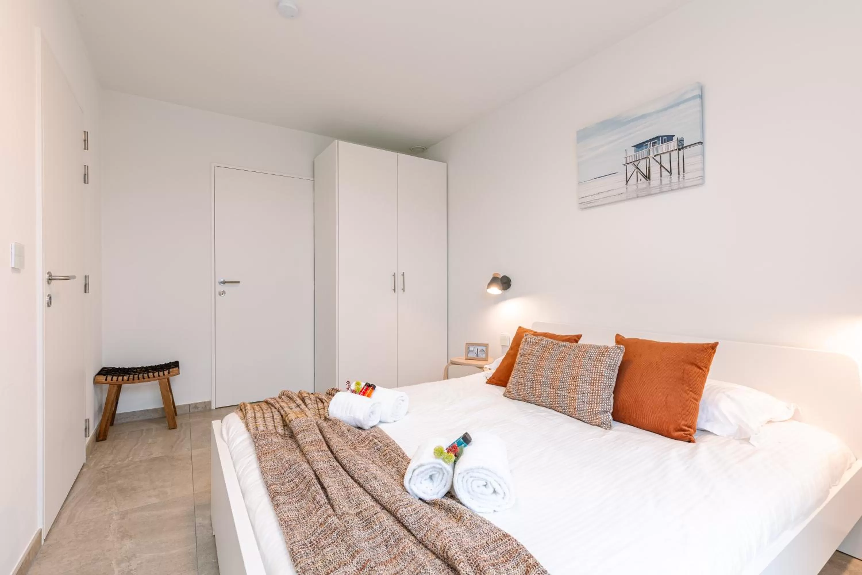 Bedroom, Bed in Whaaw Westende-bad