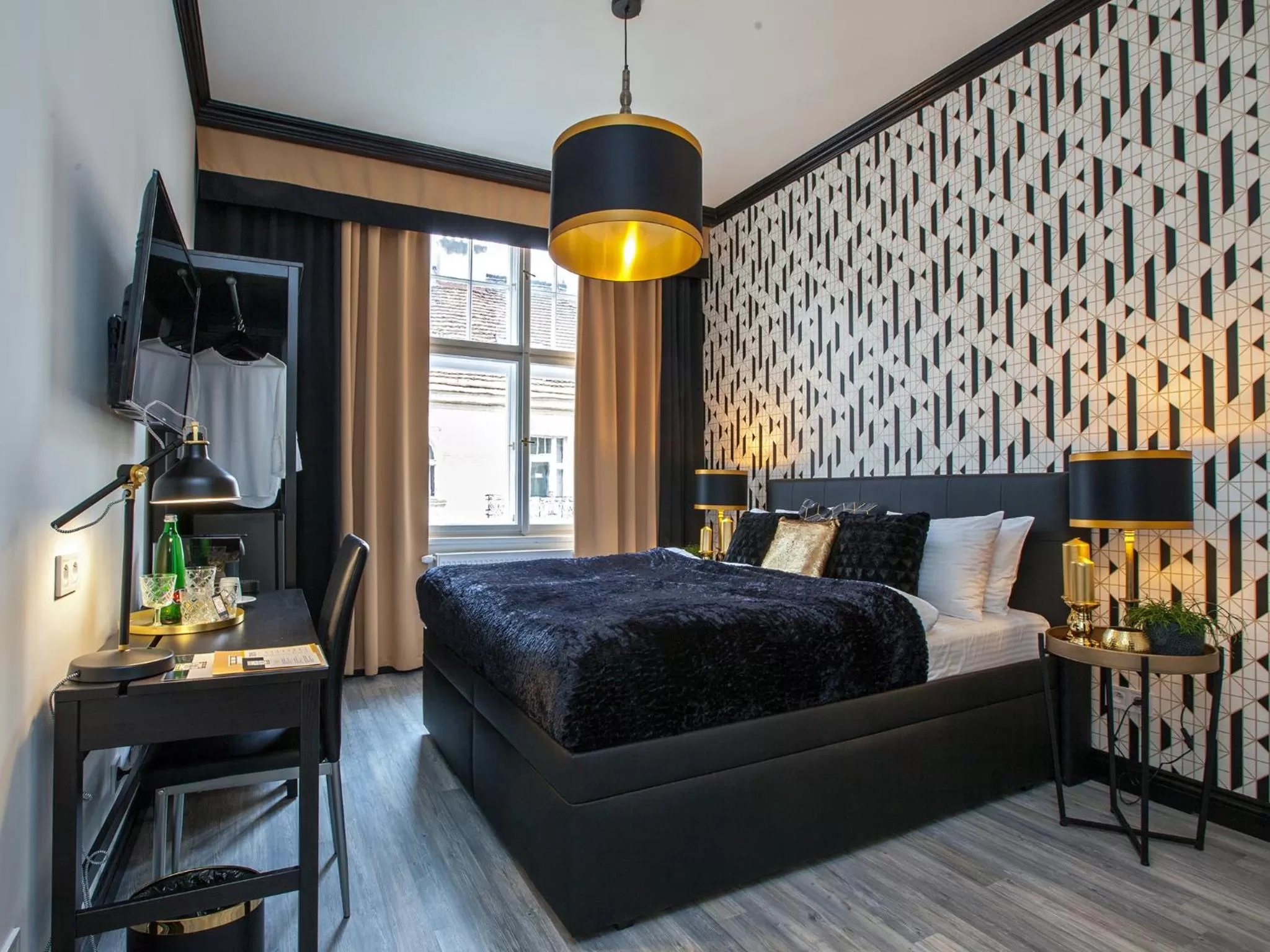 Bedroom, Bed in Golden Prague Rooms