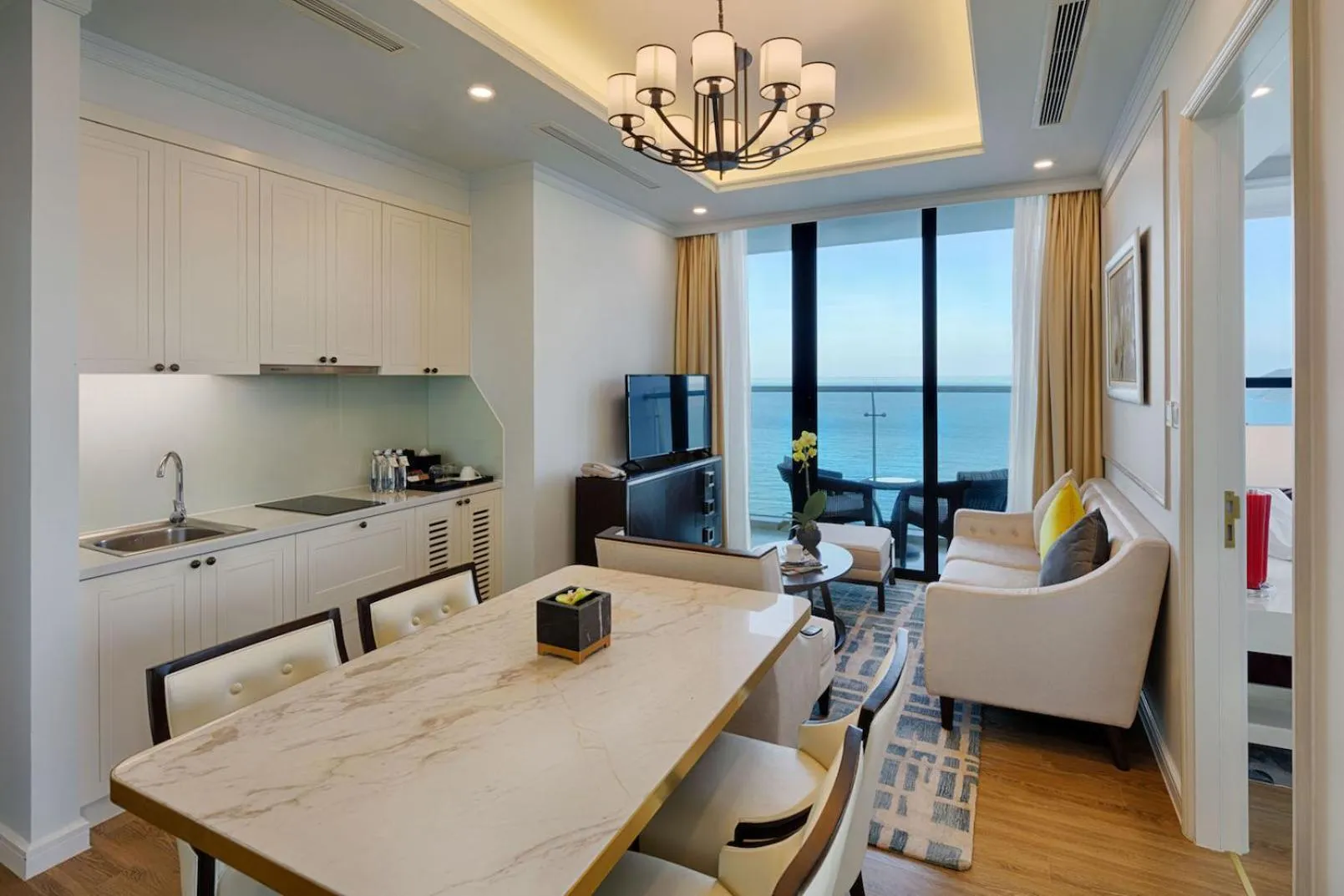 Dining area in Vinpearl Beachfront Nha Trang