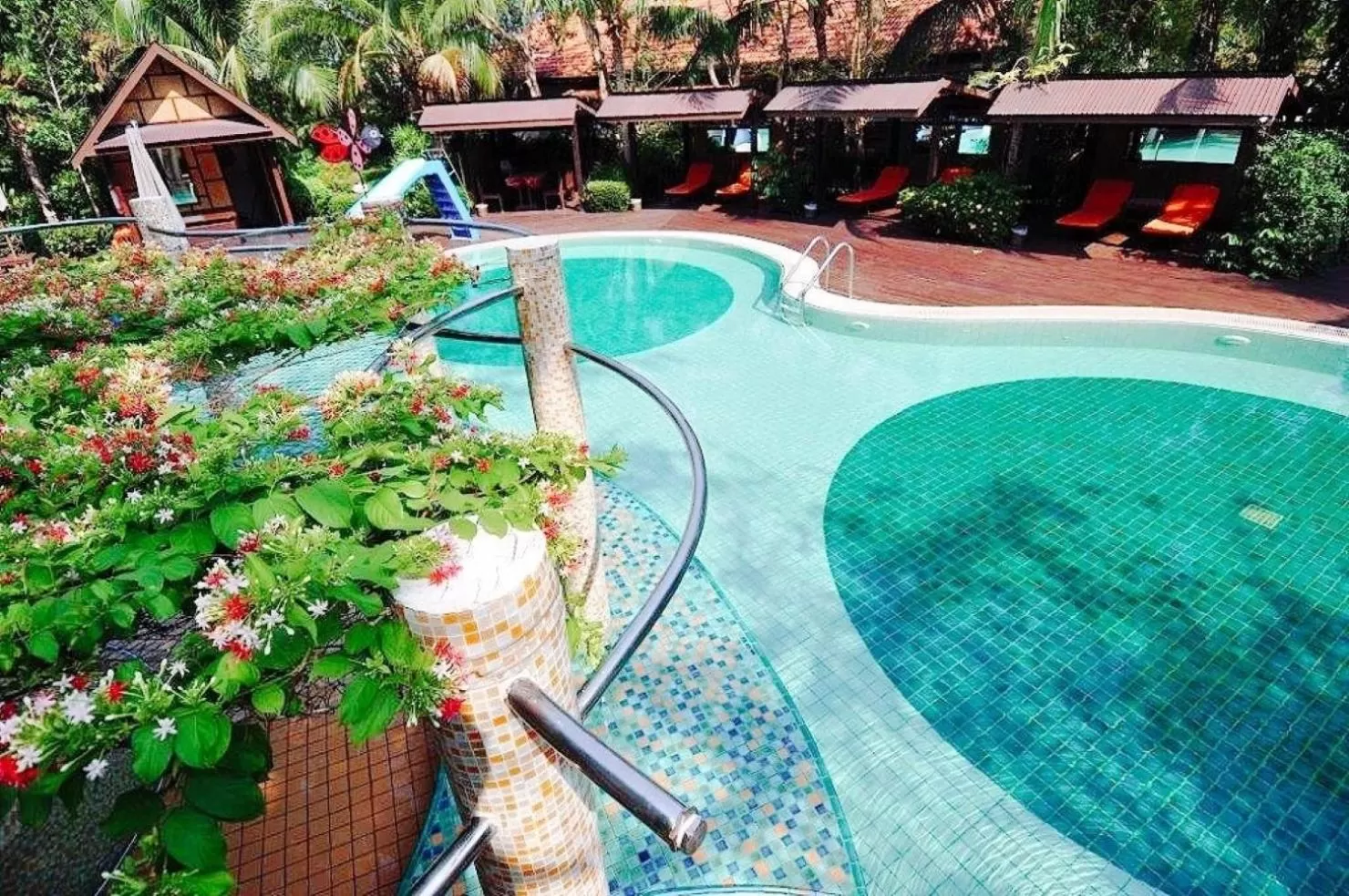 Pool view in Birds and Bees Resort