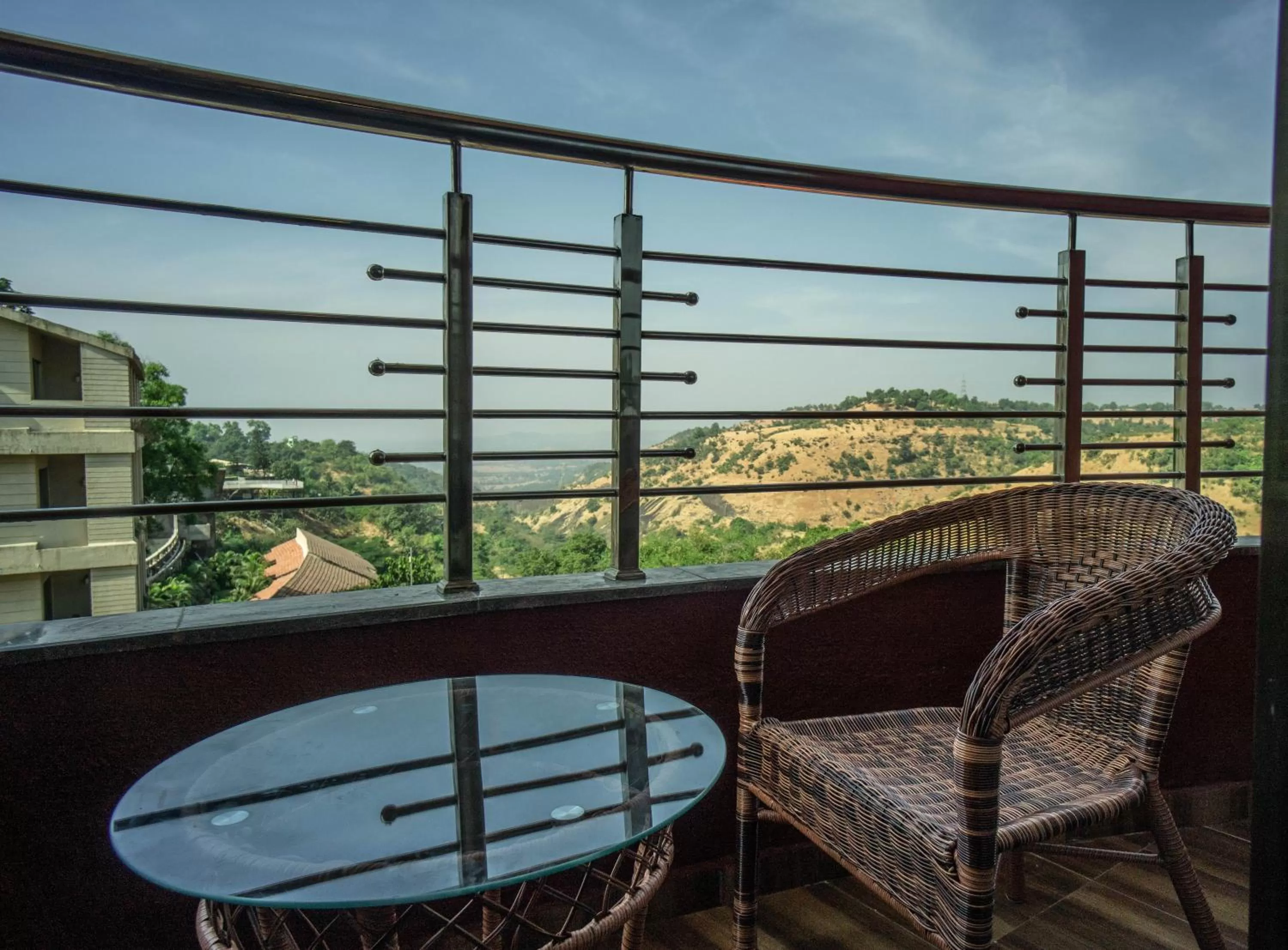 Balcony/Terrace in Pooja Villa Suites-Rooms and Pool, Igatpuri