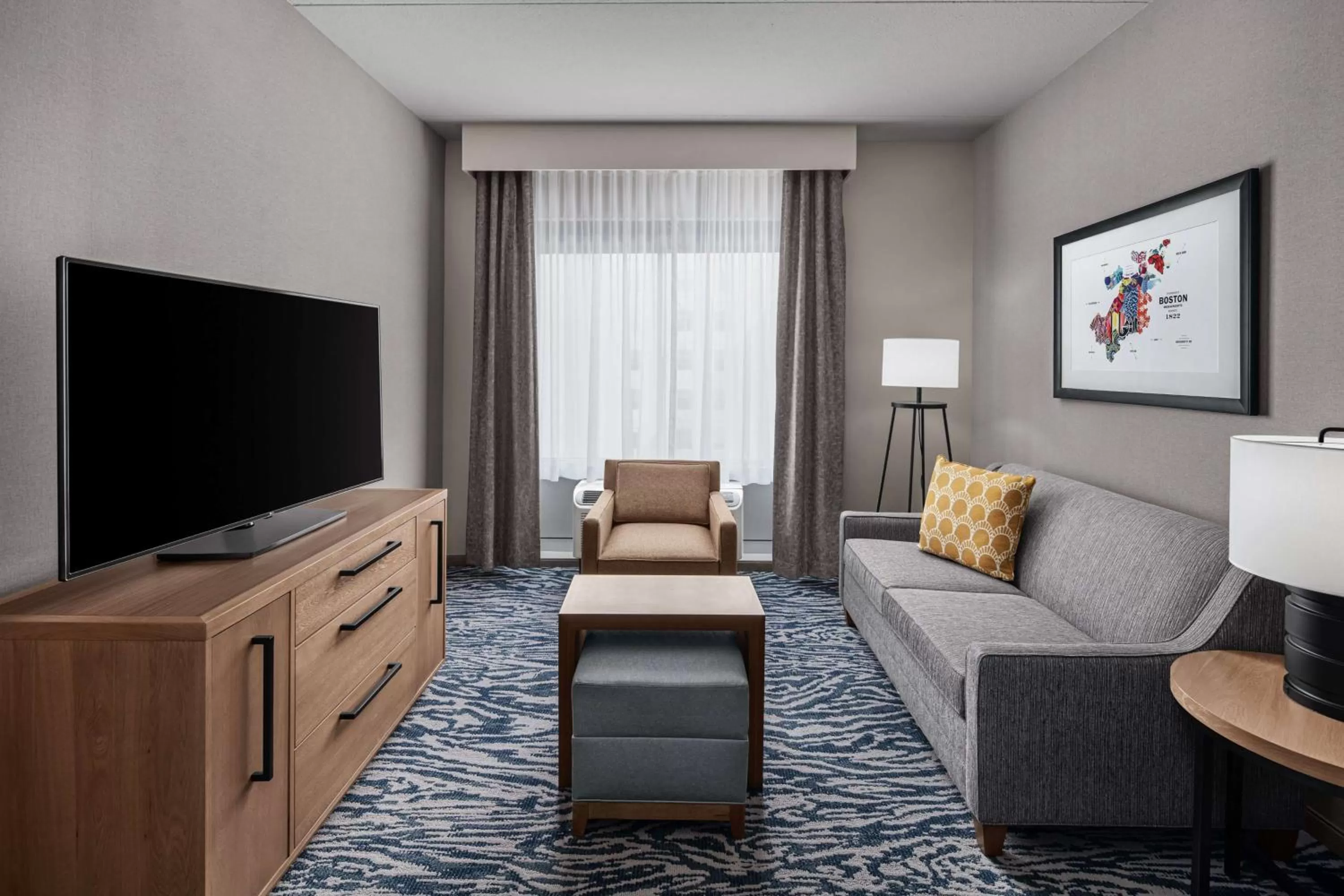 Living room in Homewood Suites by Hilton Boston Woburn