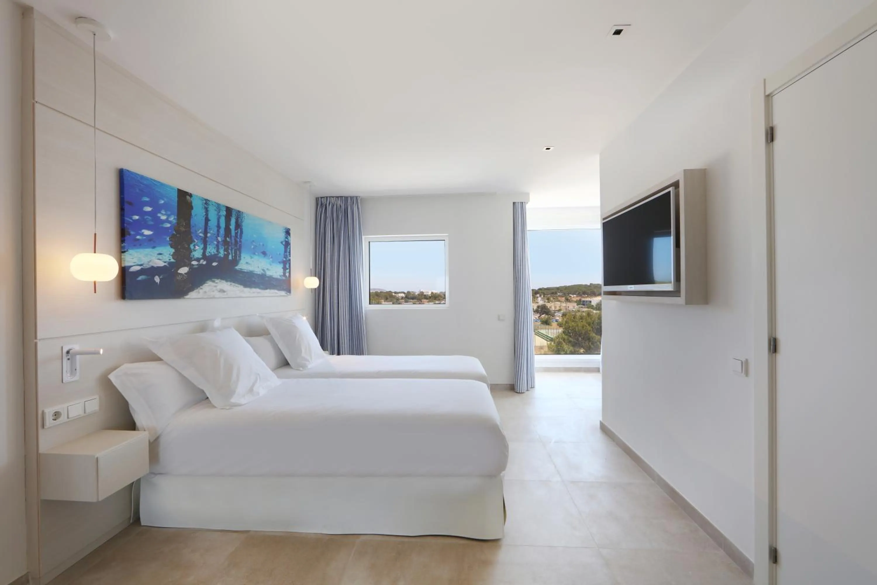 Bedroom, Bed in Iberostar Selection Santa Eulalia Adults-Only Ibiza
