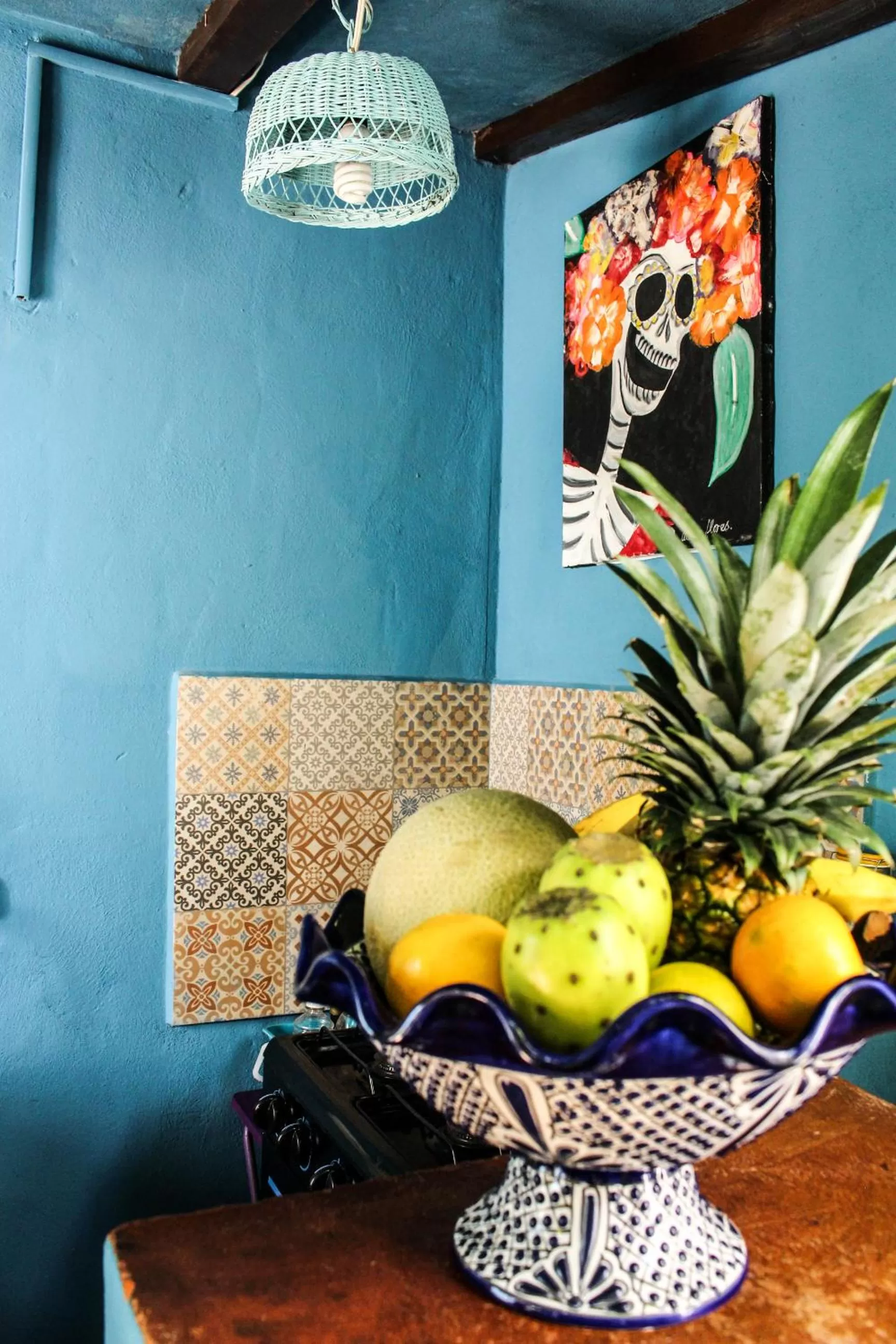 Communal kitchen in Vainilla Bed and Breakfast Mexico