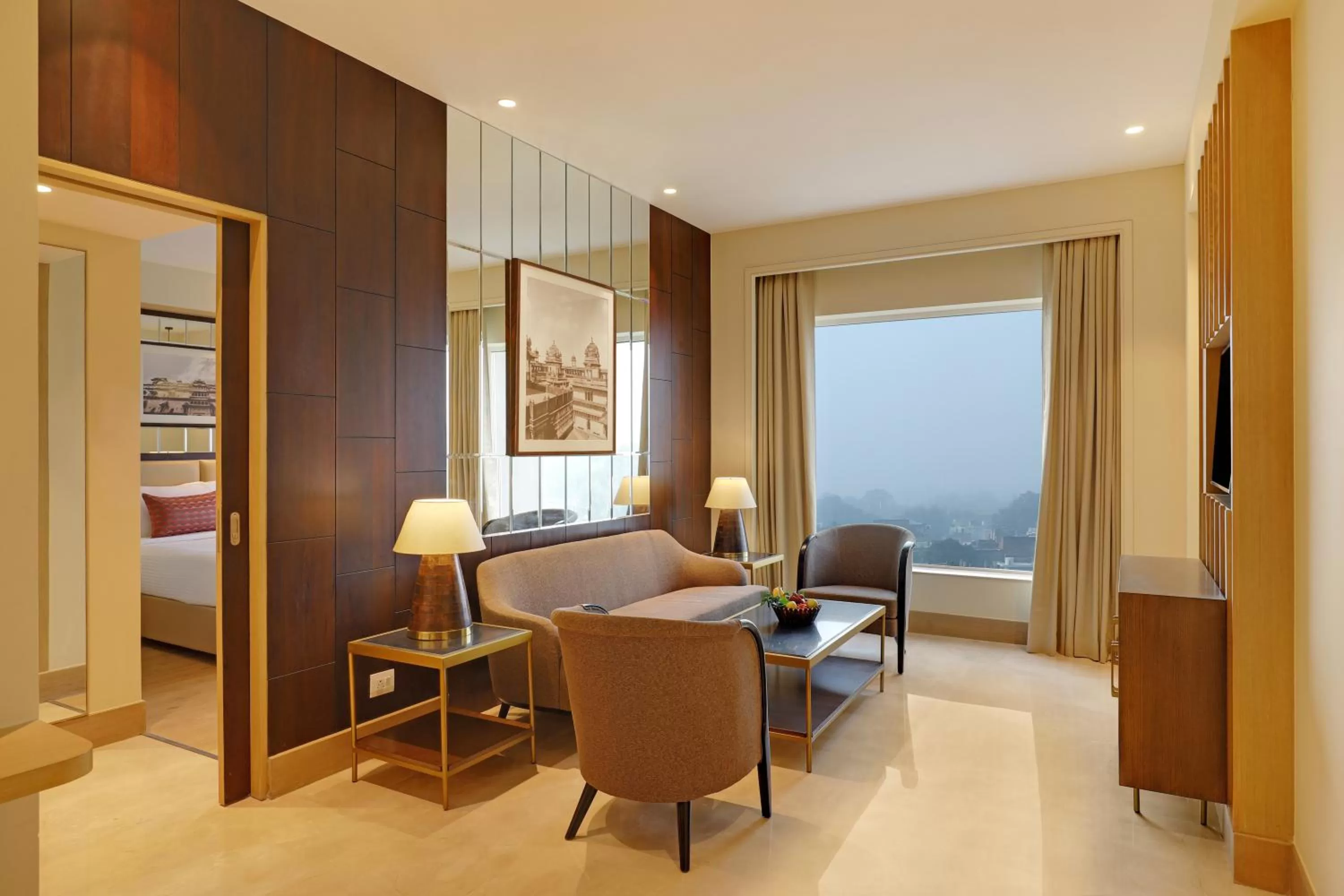 Seating area in Lemon Tree Hotel, Jhansi