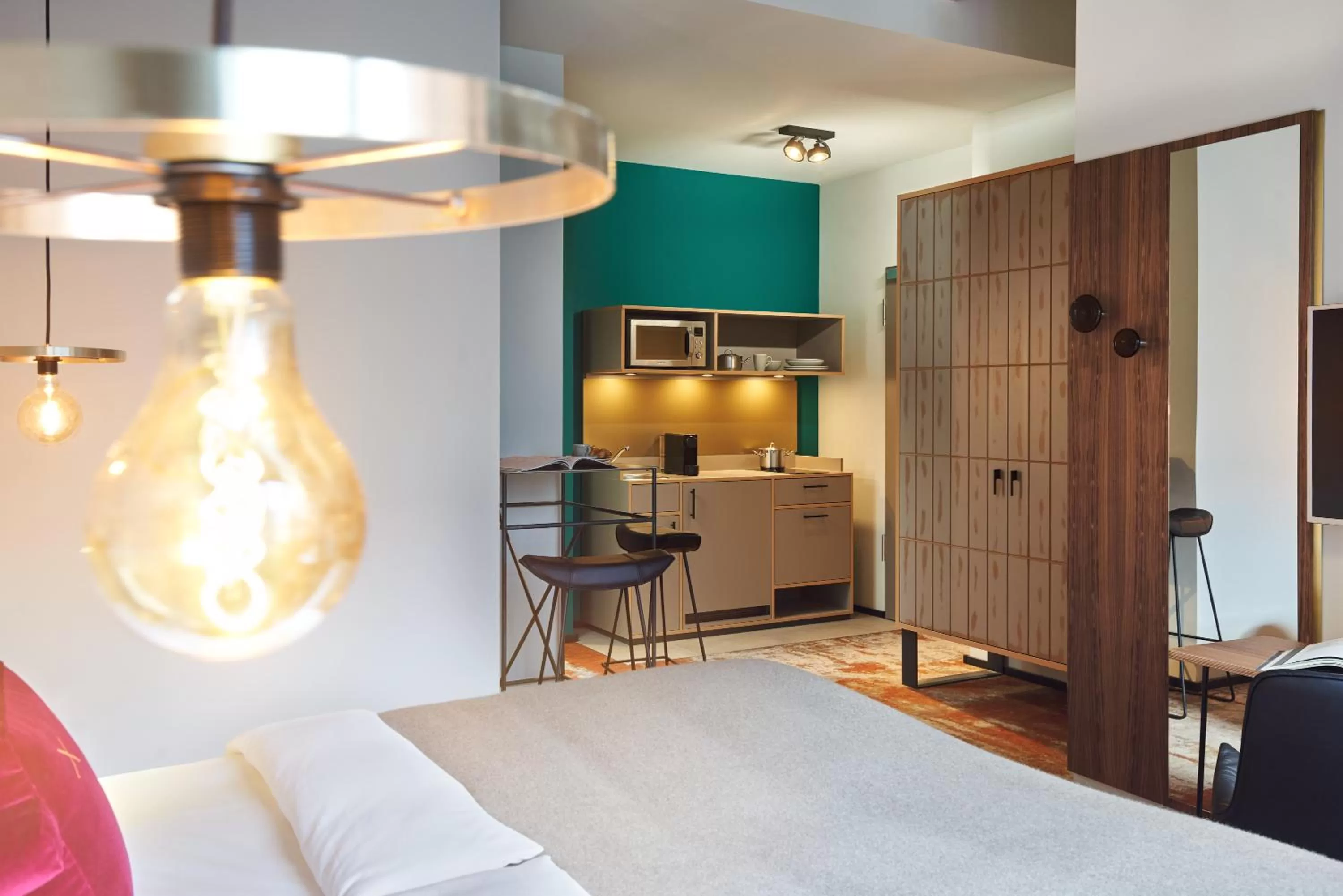 Photo of the whole room, Bed in hood house