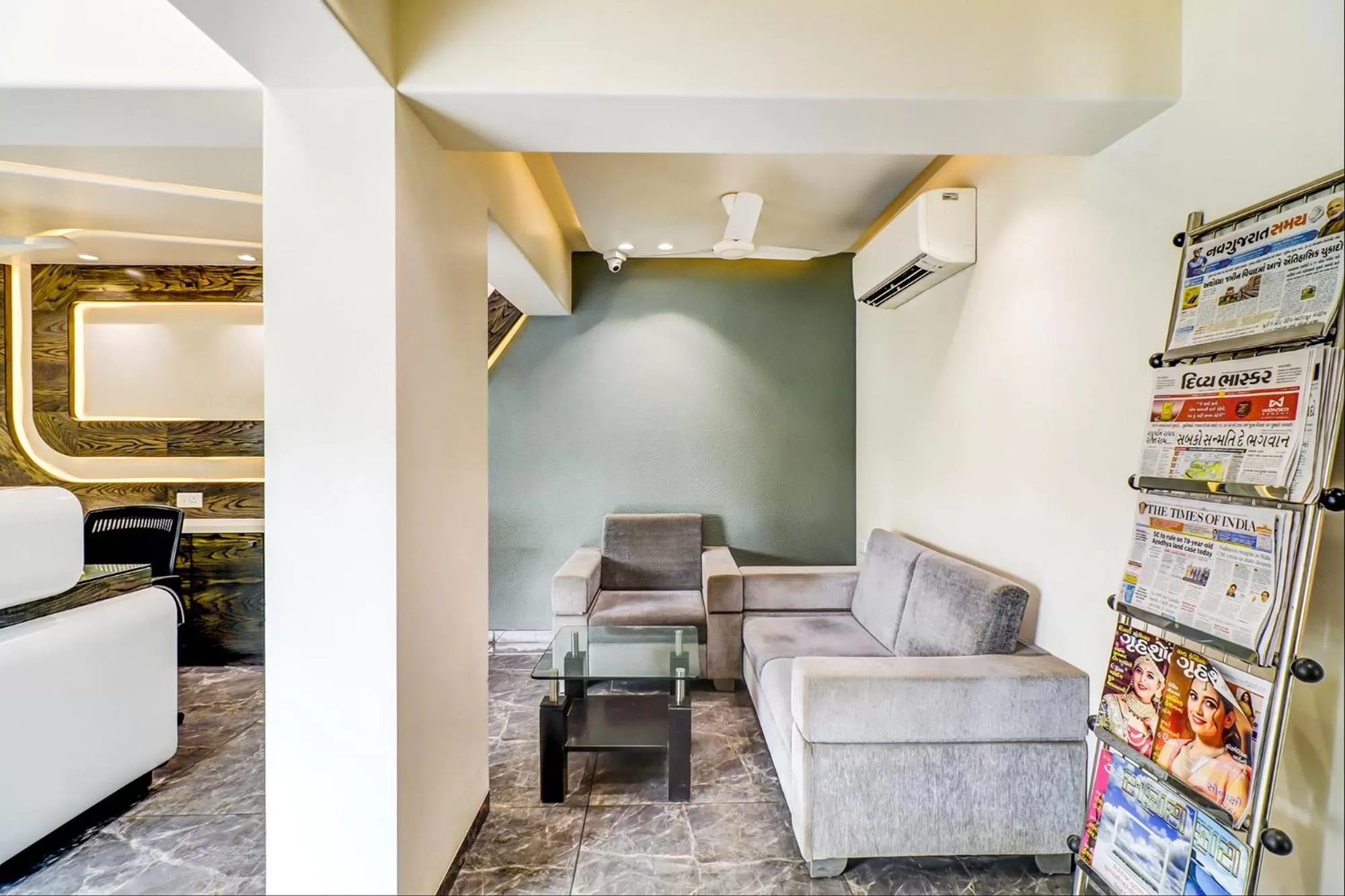 Seating area in Hotel Palliate