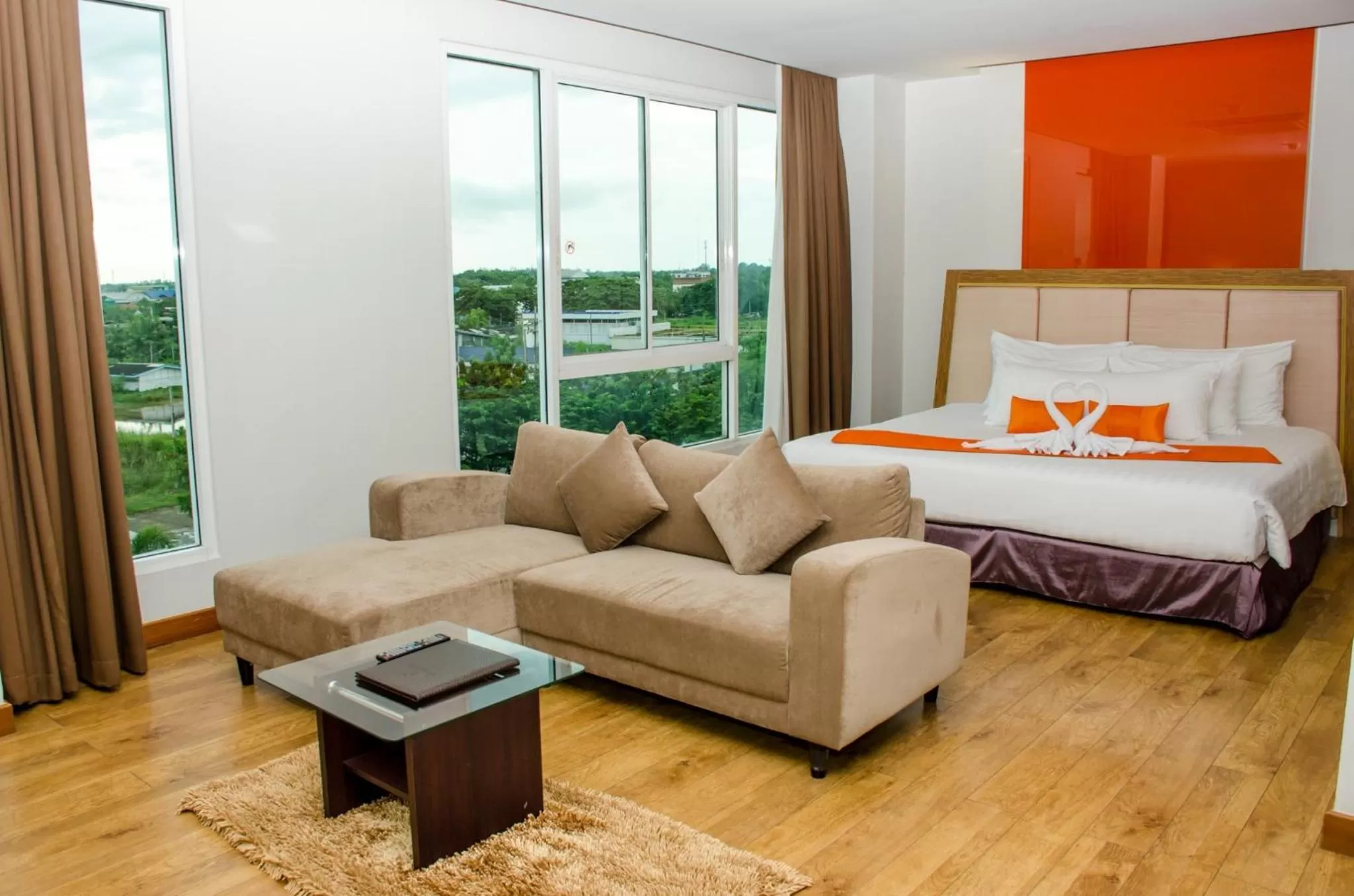 Bed in Prajaktra Design Hotel