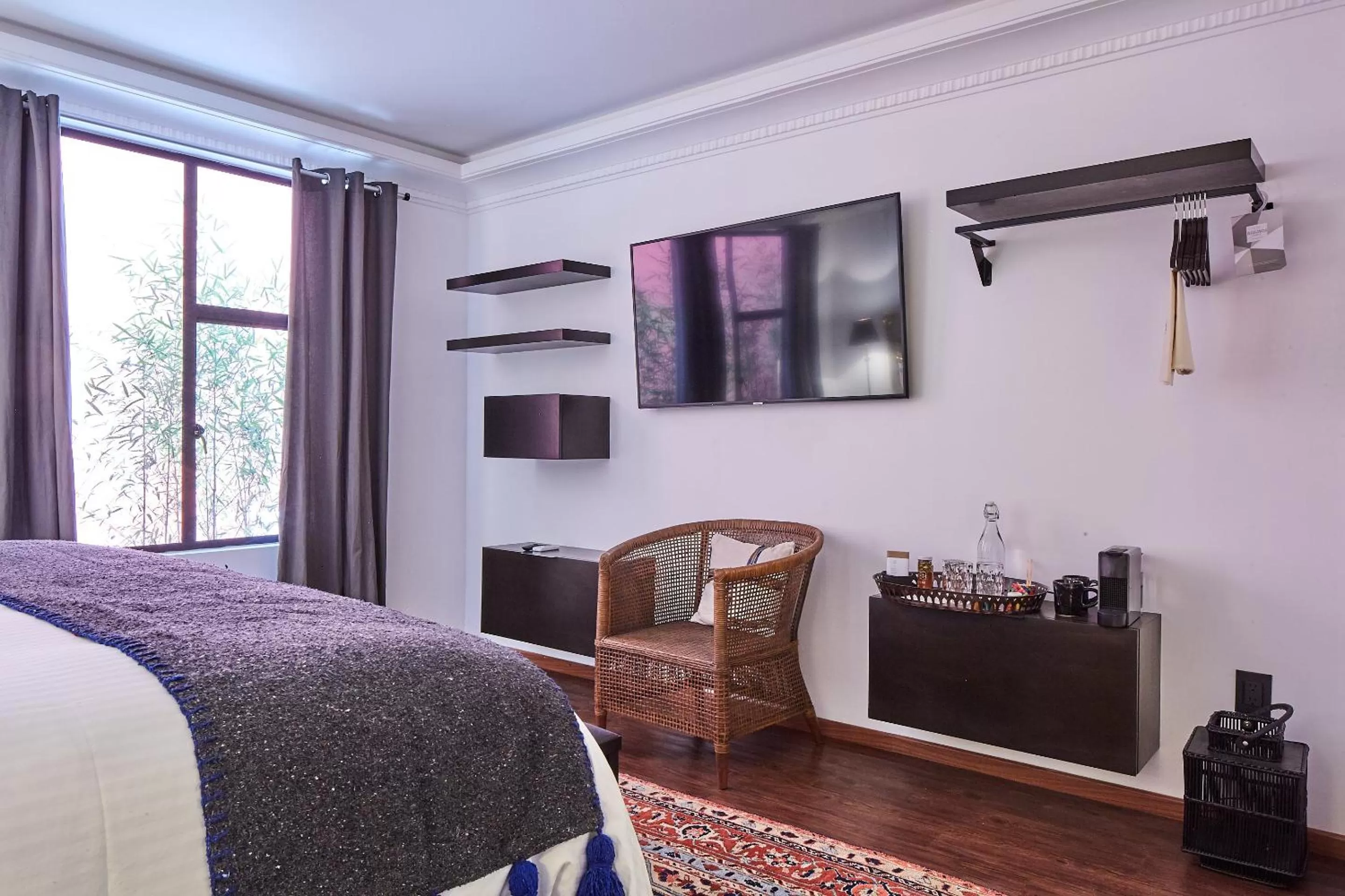 Bed in Orchid House Mexico City