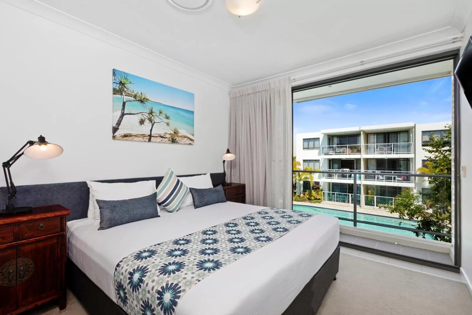 Bed in Sand Dunes Resort Accommodation