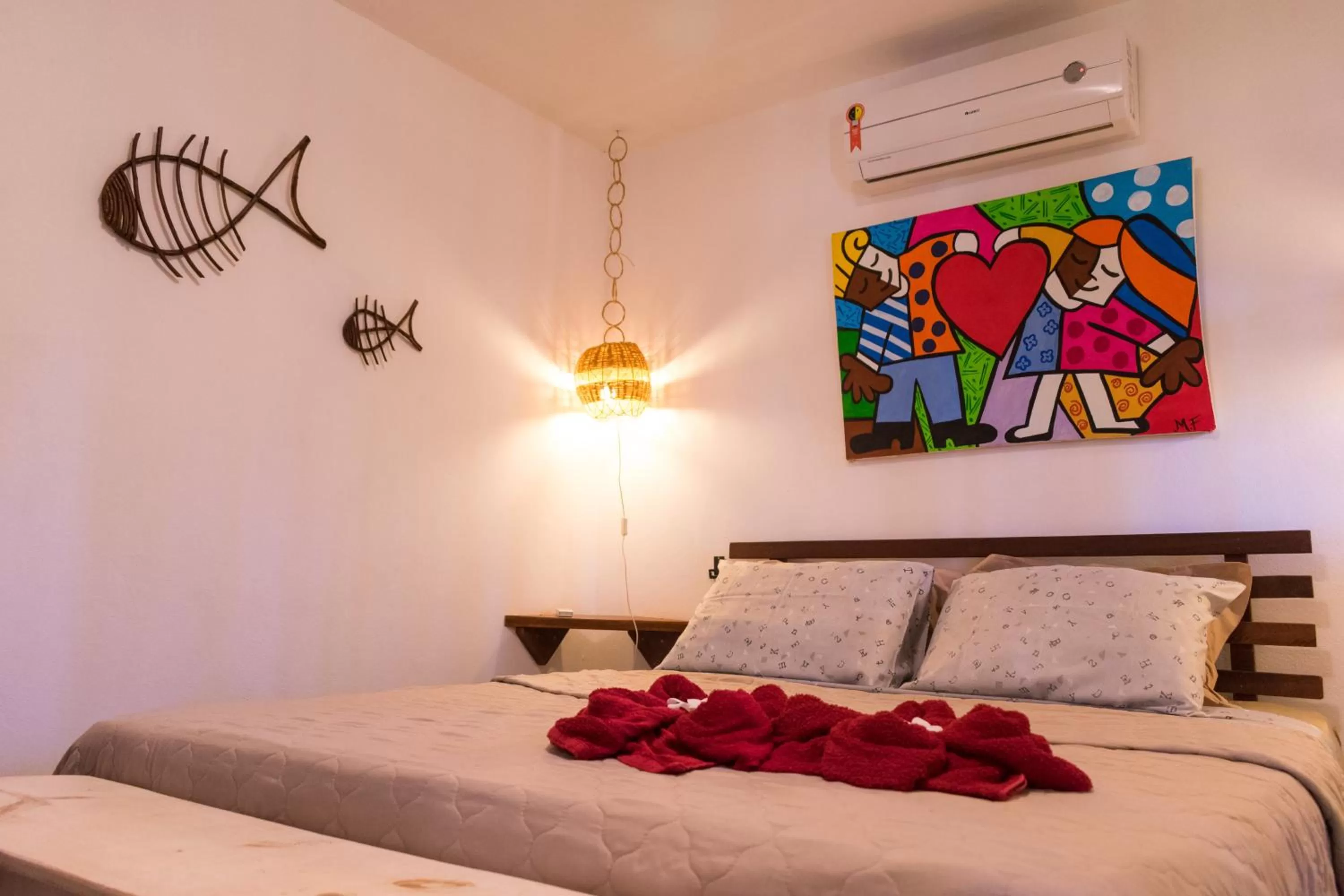 Bed in Pousada Casa Do Cocotier