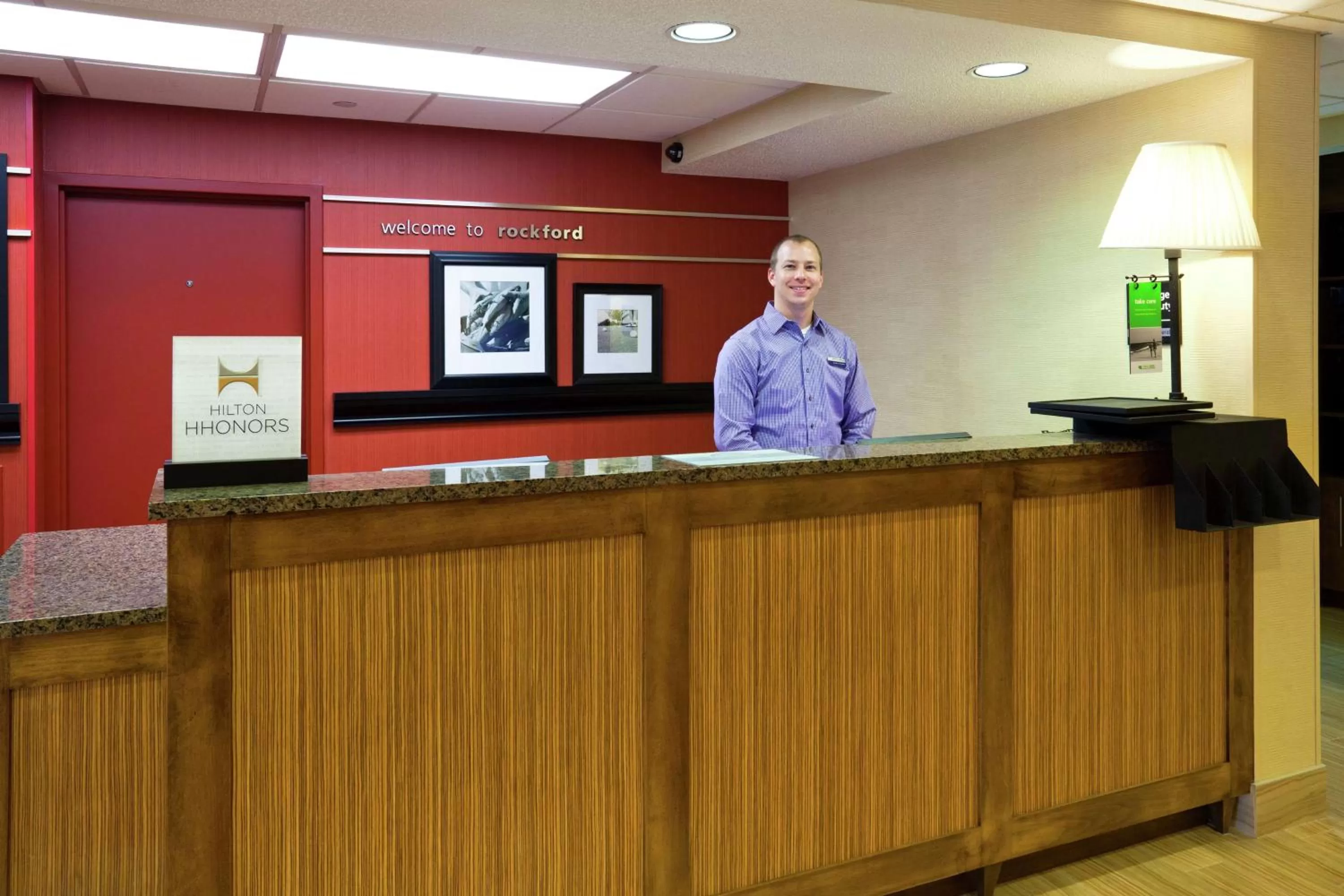 Lobby or reception in Hampton Inn Rockford