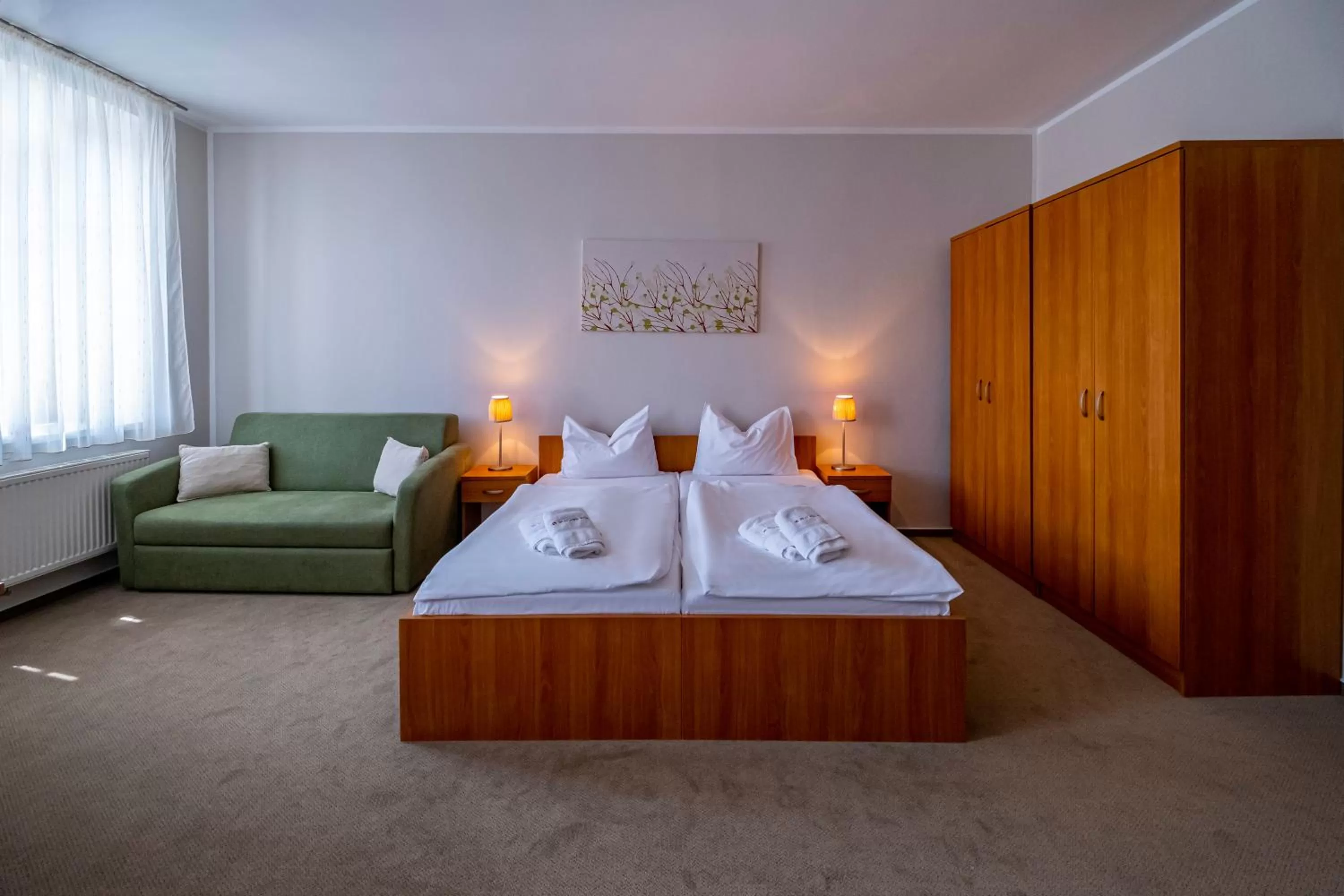 Bed in Relax Hotel Stork