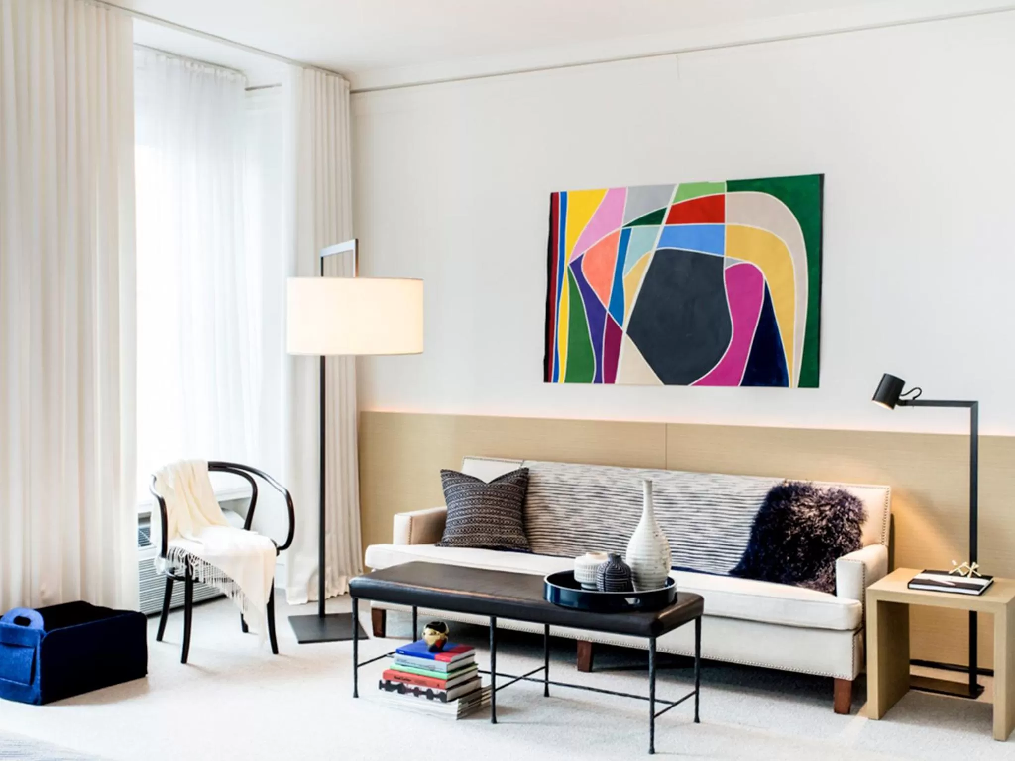 Seating area in Ambassador Chicago, part of JdV by Hyatt