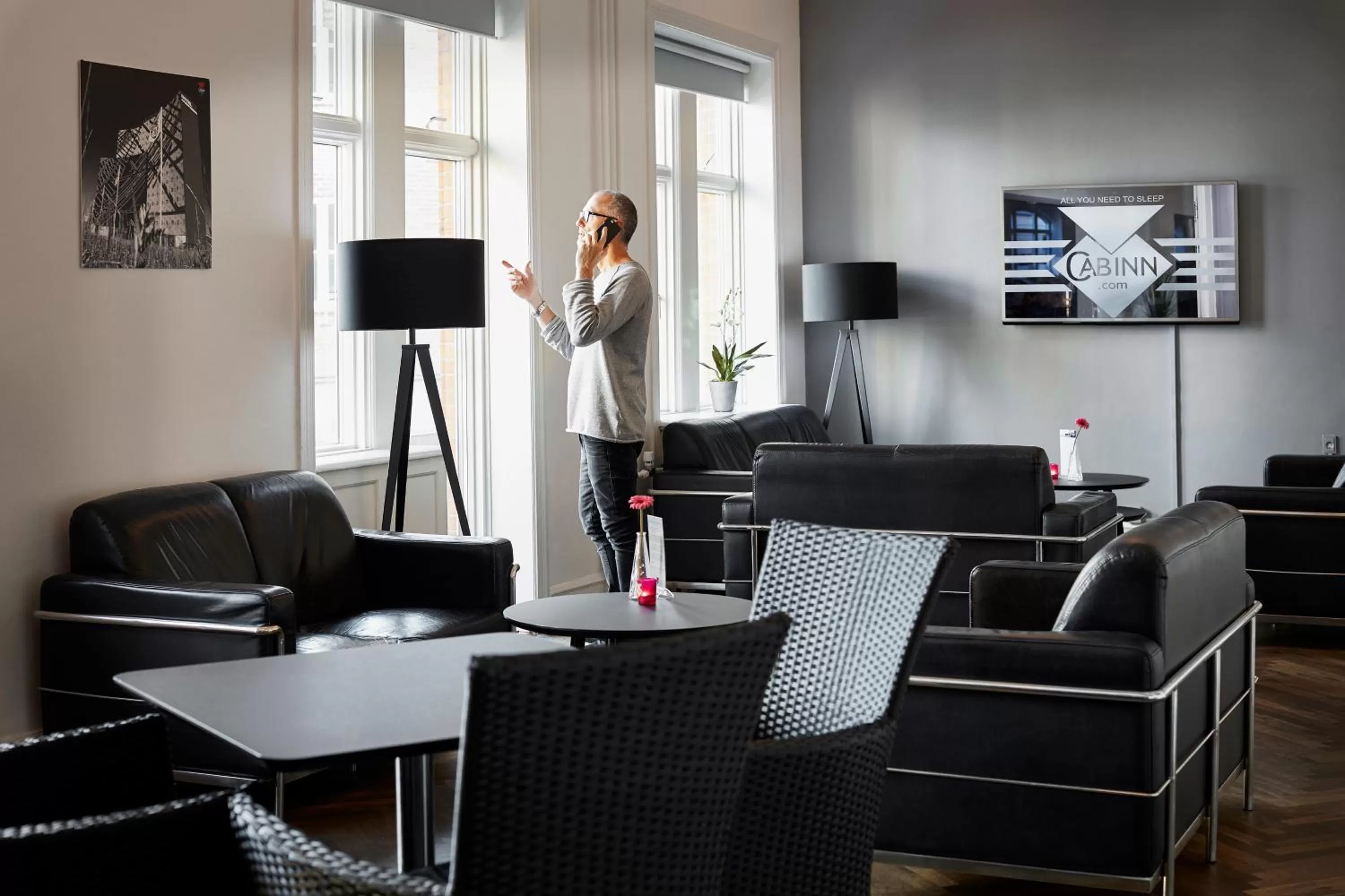 Communal lounge/ TV room in Cabinn Esbjerg