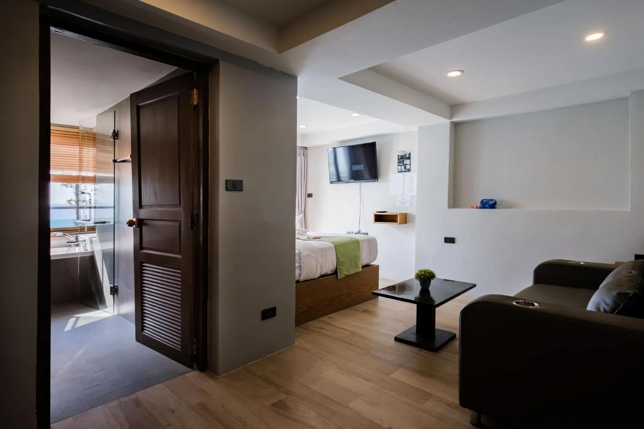 Bed in Cliff Lanta Suite-Koh Lanta Krabi