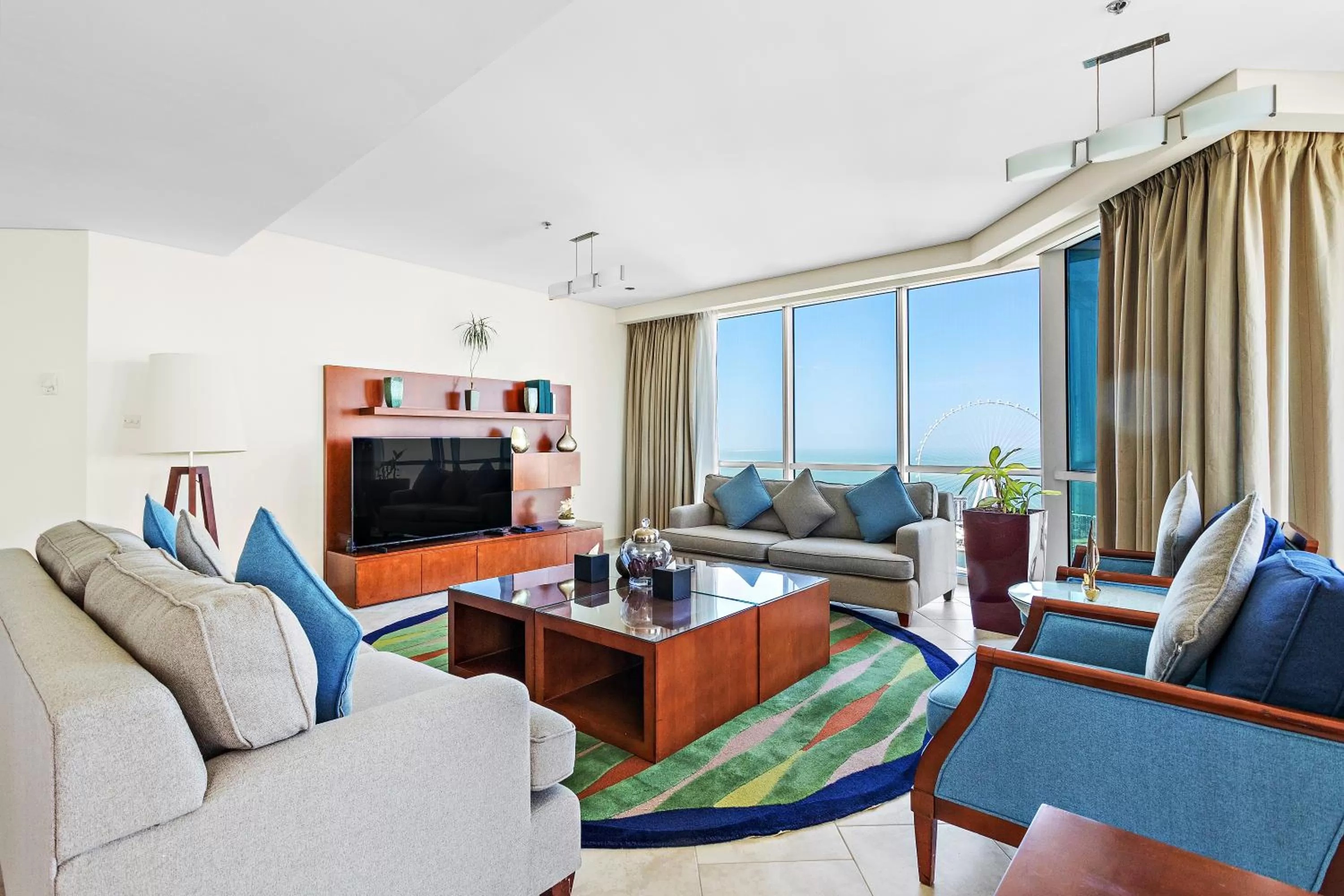 Living room in Blue Beach Tower The Walk JBR