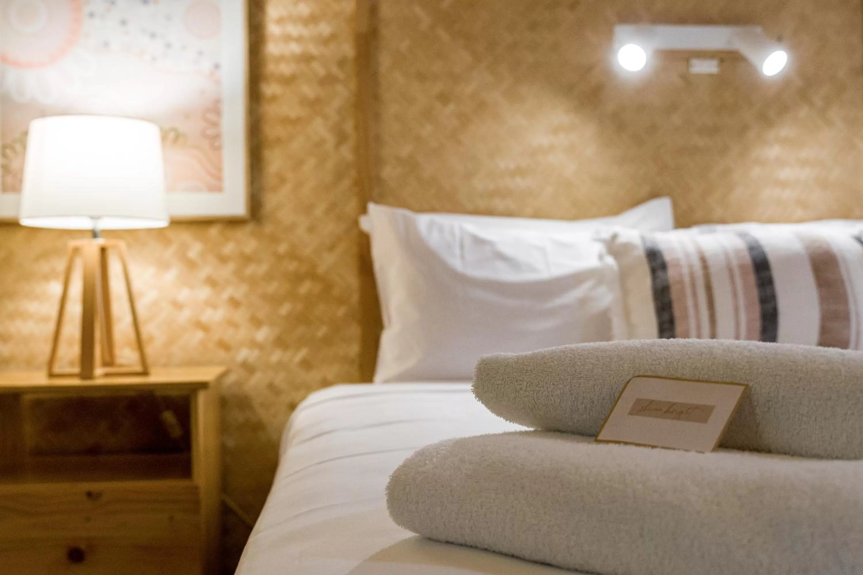 Bed in Tallow Beach Motel