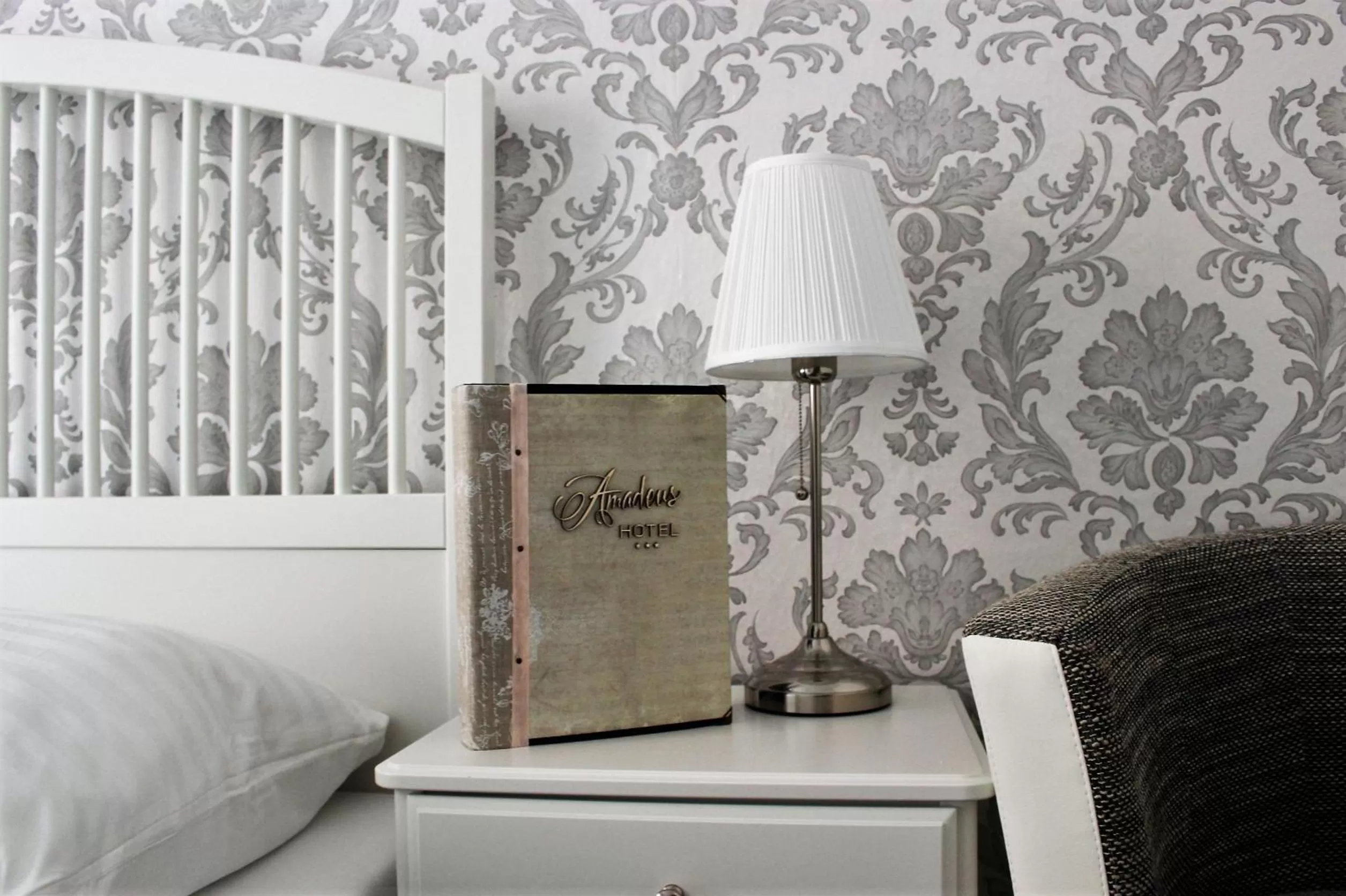 Decorative detail, Bed in Hotel Amadeus