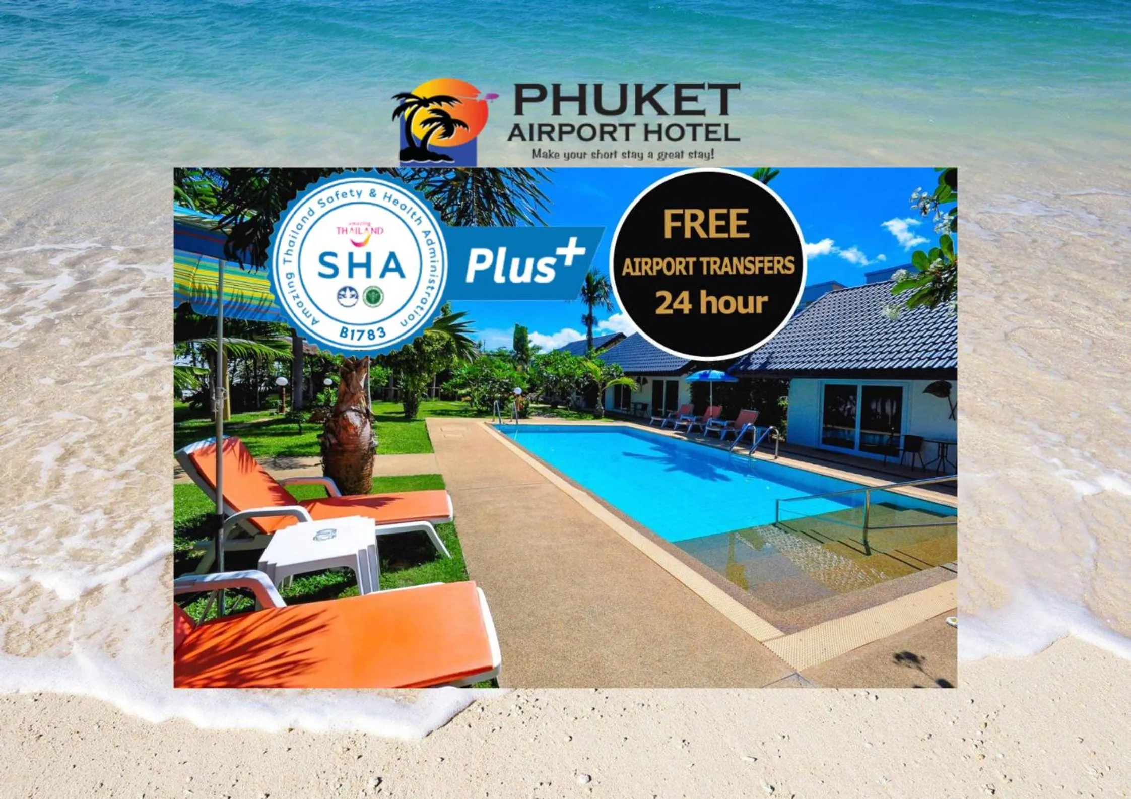 Swimming pool in Phuket Airport Hotel - SHA Extra Plus