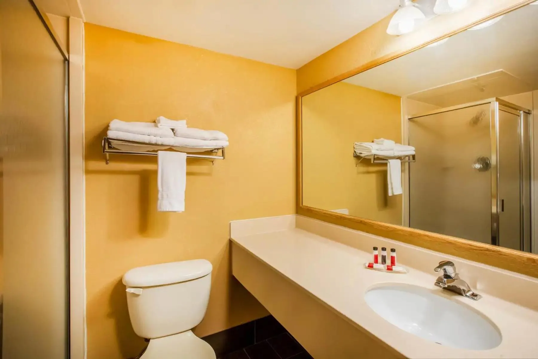 Bathroom in Super 8 by Wyndham Lawrence KU