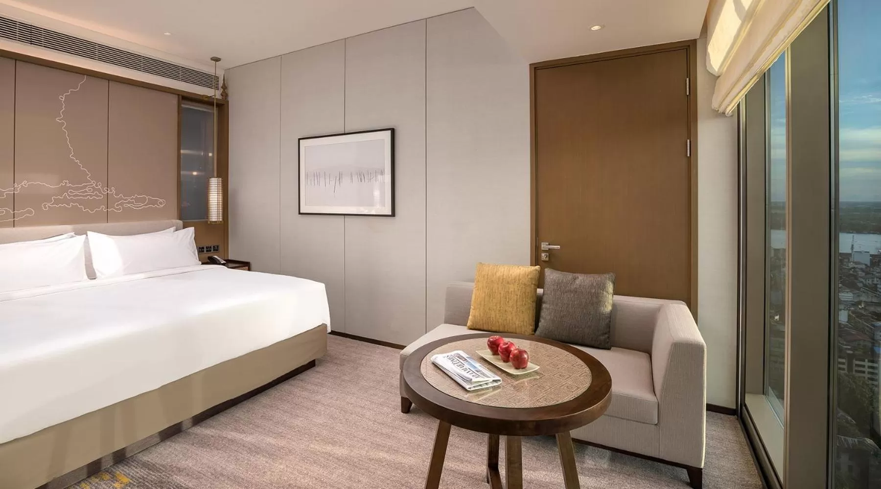 Seating area, Bed in Pan Pacific Yangon