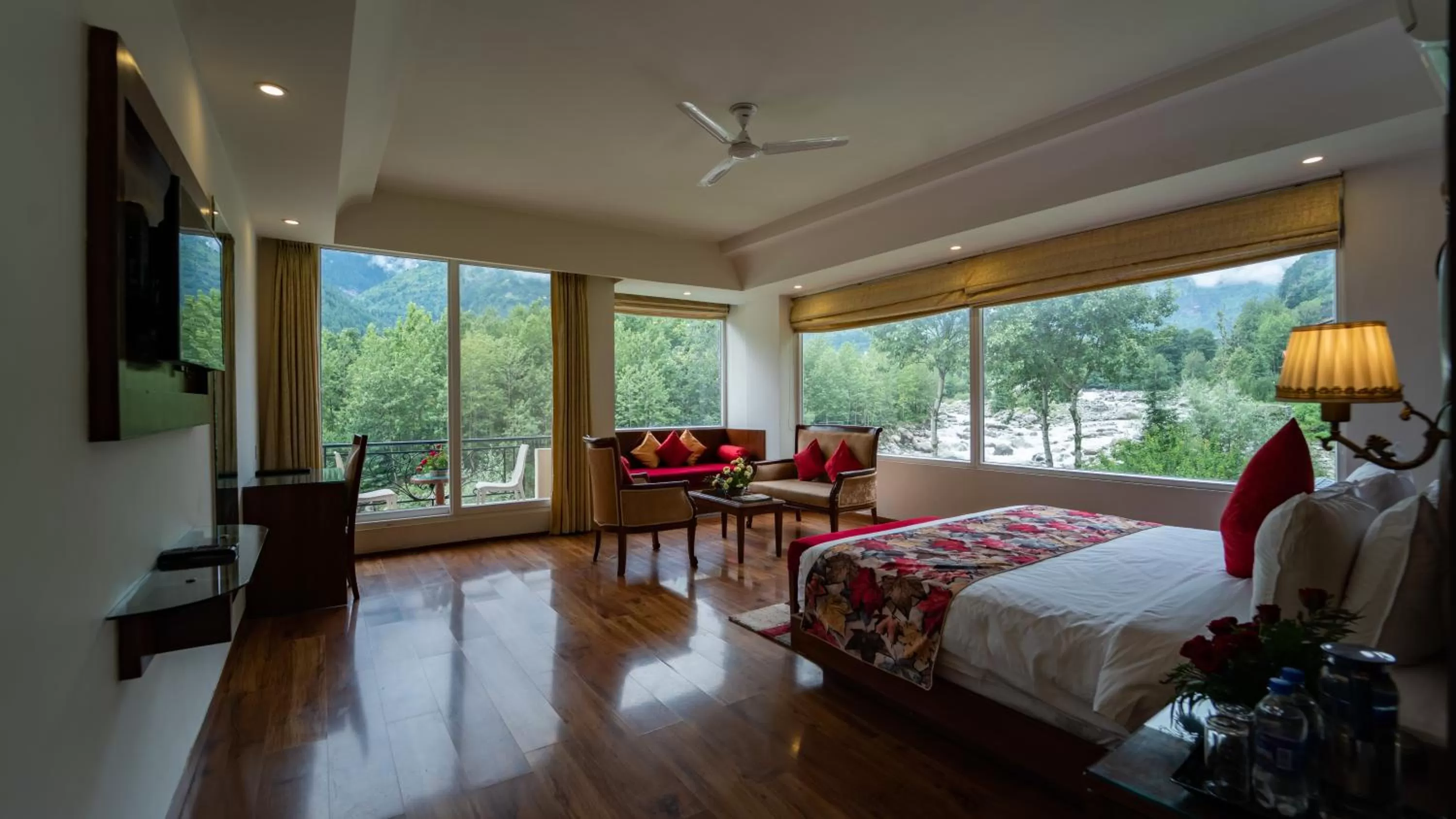 Bed in The Allure Grand Resort -A Majestic Riverside Retreat