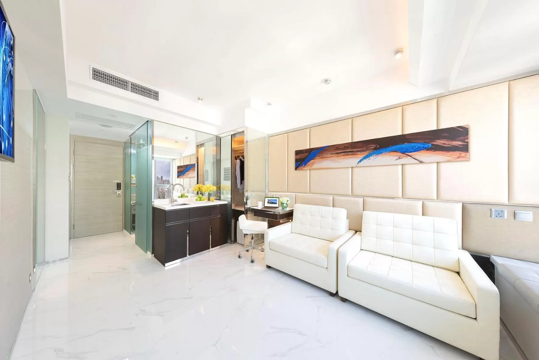 Living room in iclub AMTD Sheung Wan Hotel