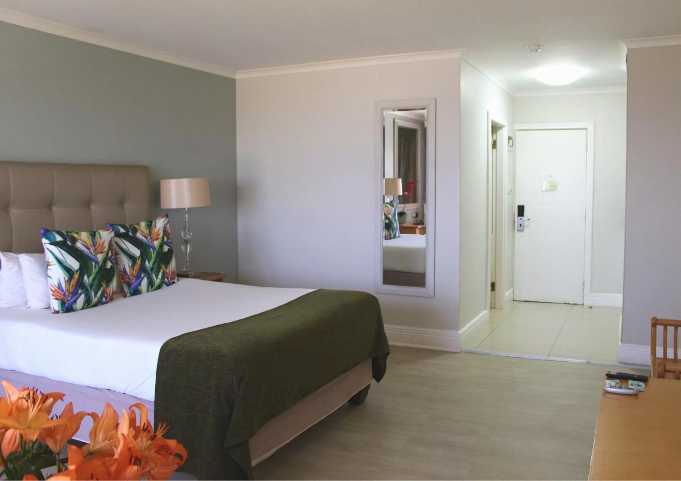 Bed in The Riverside Hotel