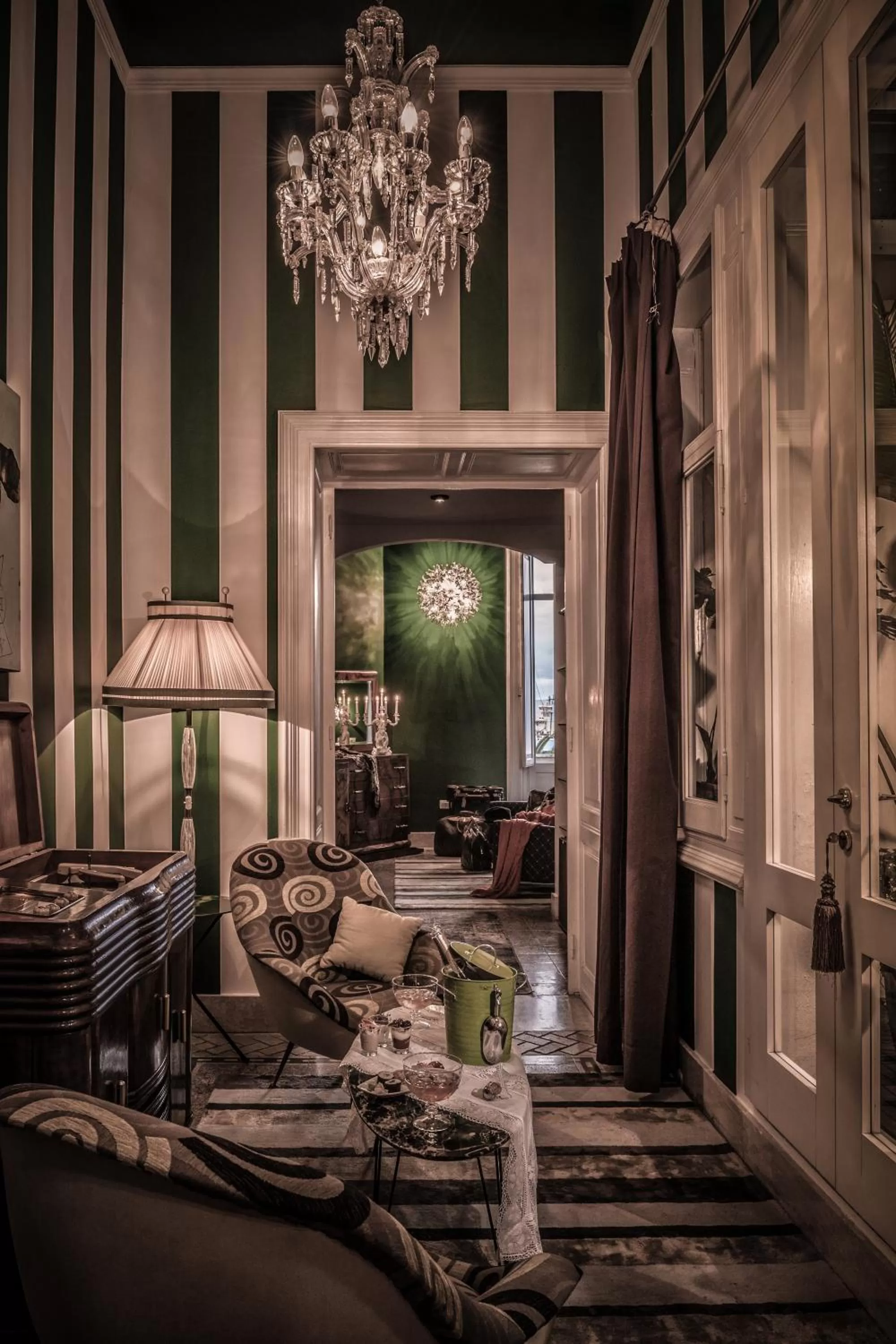 Decorative detail, Seating Area in Miramare Cagliari Hotel Museo